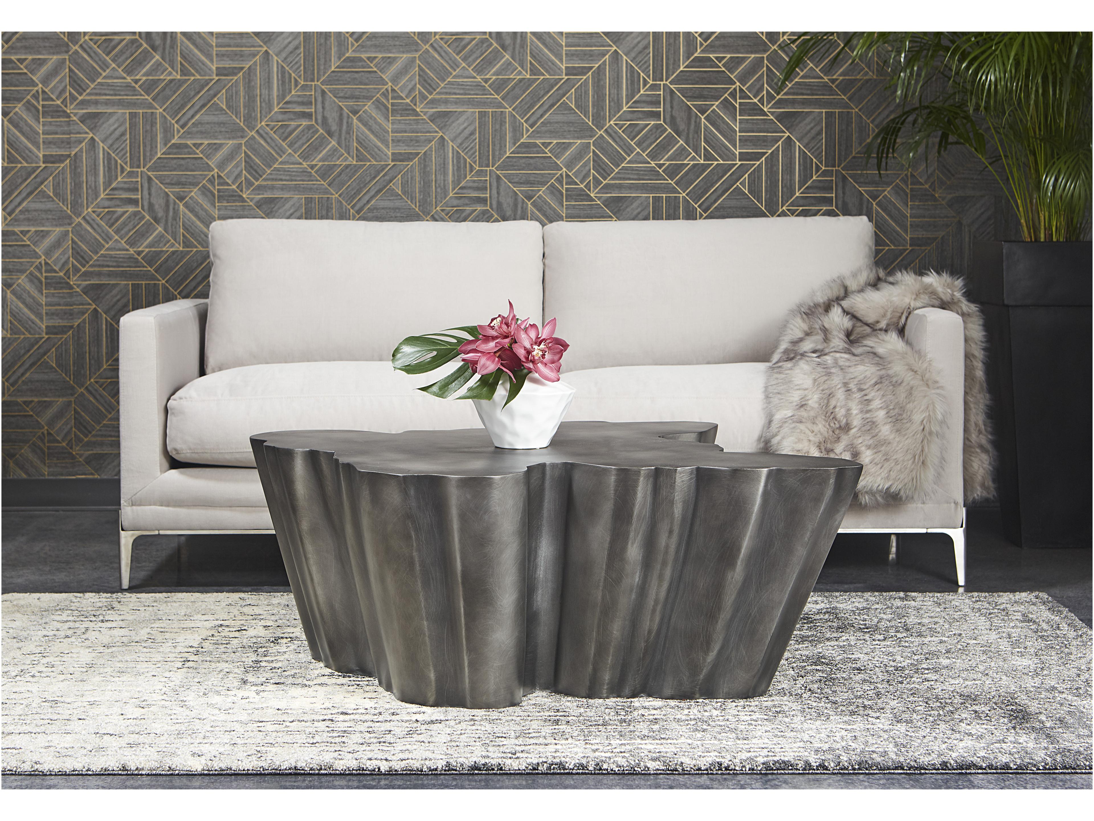 Sunpan Lynx Polyurethane Antique Grey Coffee Table