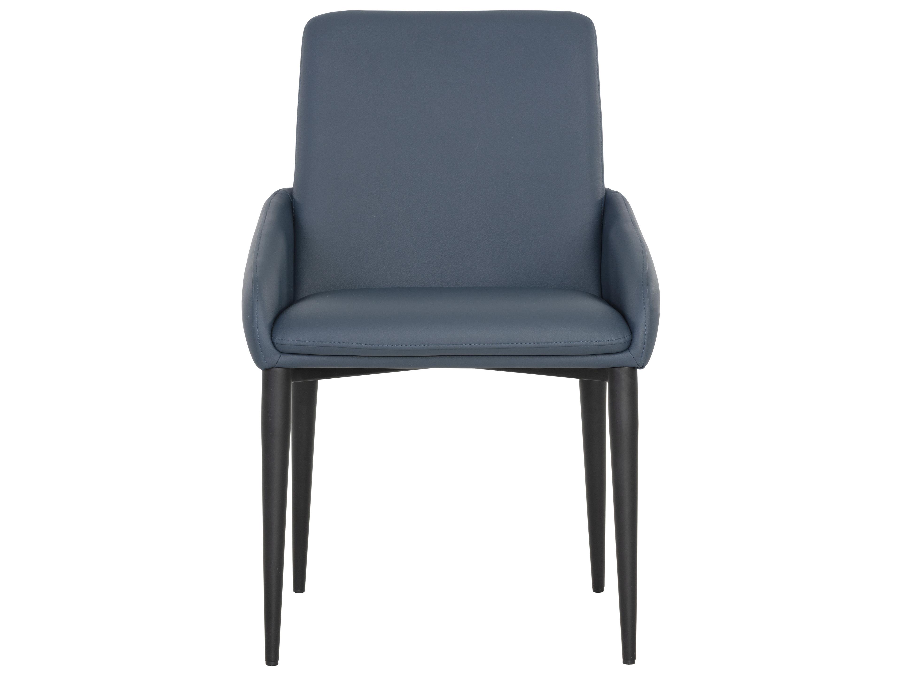 Sunpan Ikon Carlo Blue Arm Dining Chair
