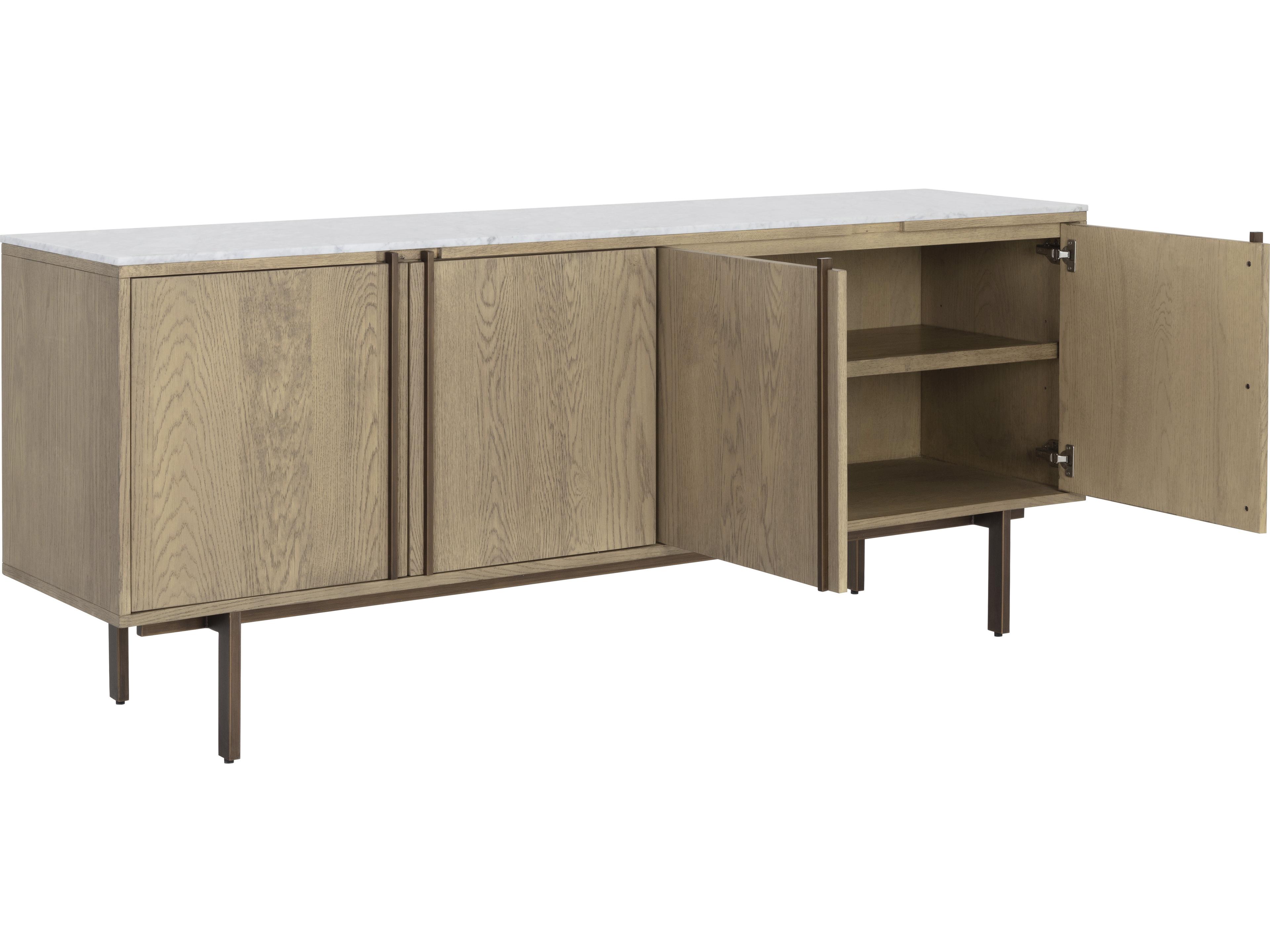 Sunpan Briar 78.75" Briar Sideboard Weathered Oak