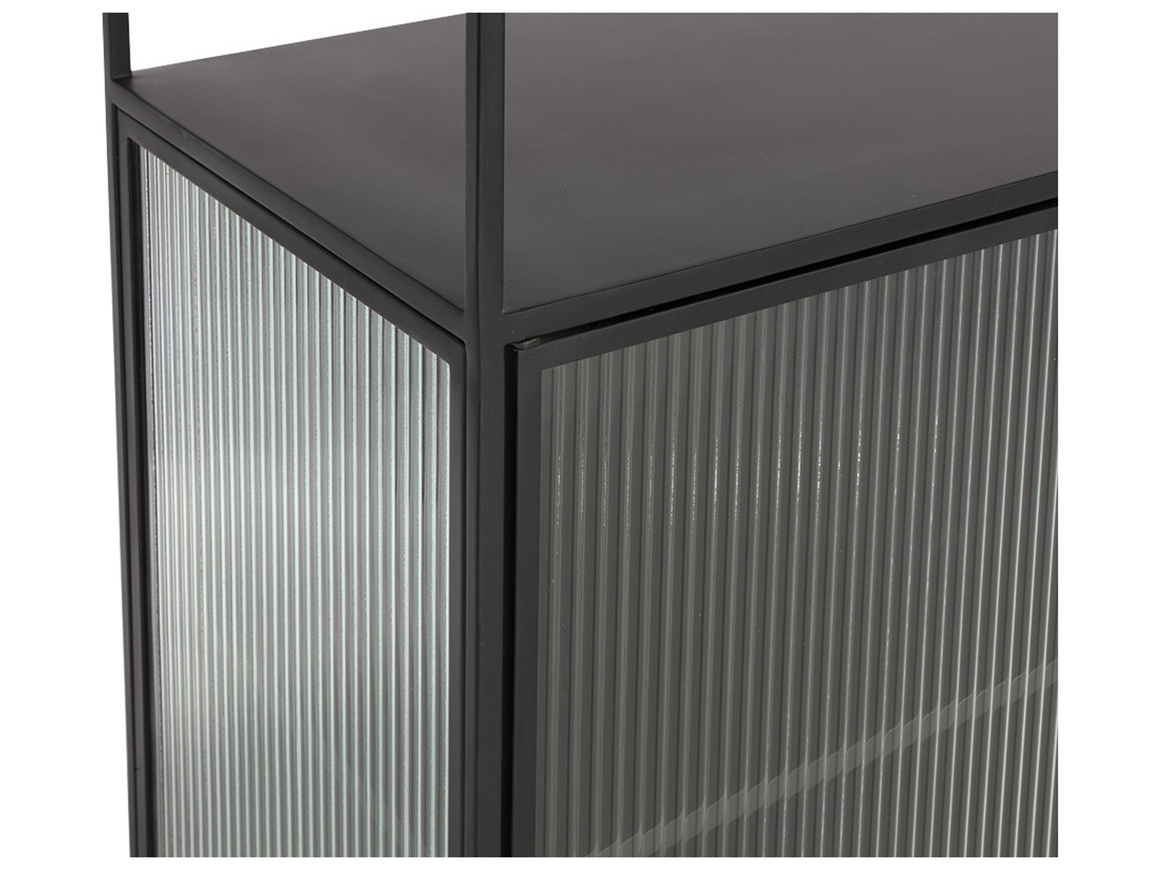 Sunpan Parsons Clear Matte Black Bookcase