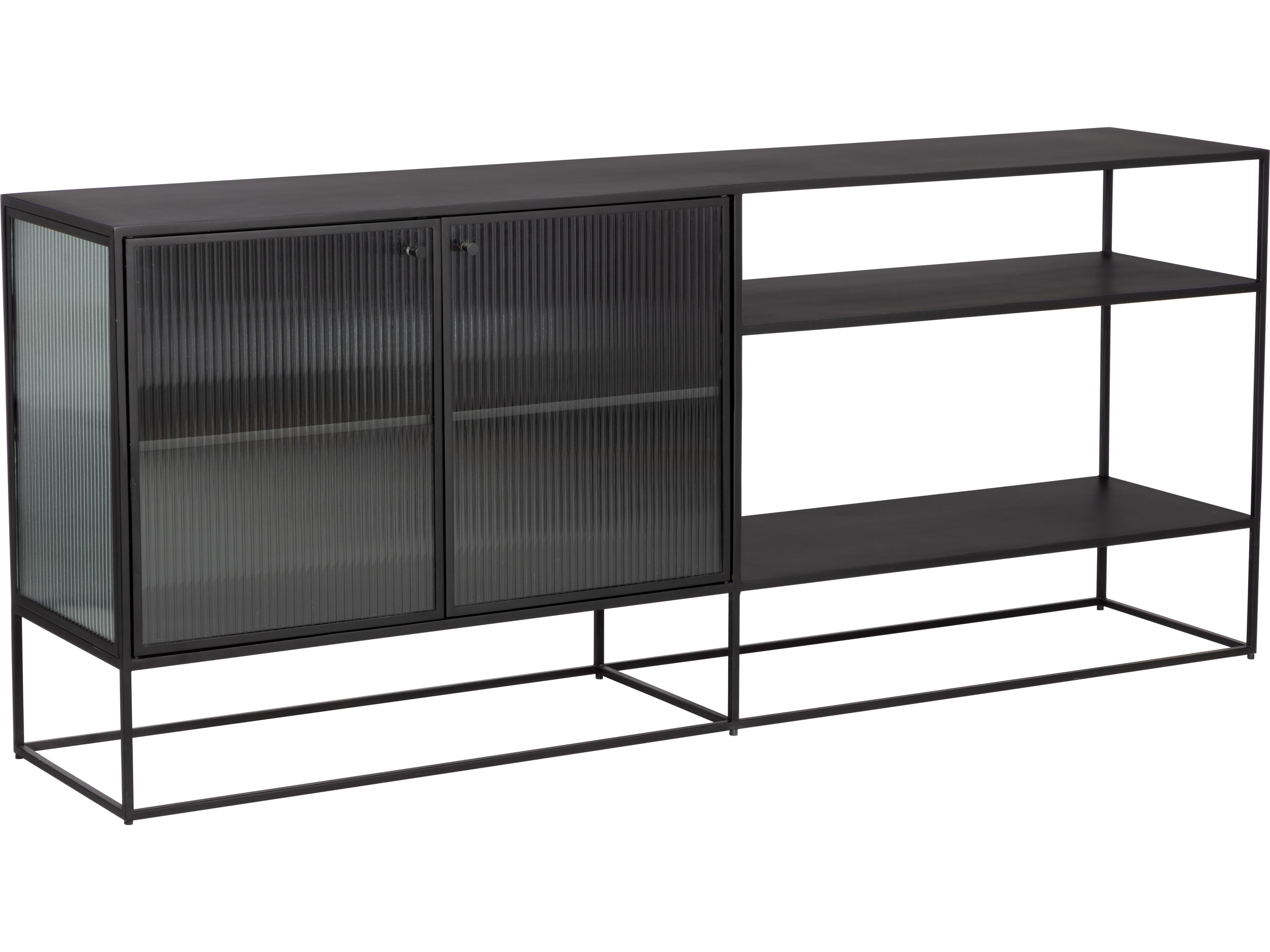 Parsons 71" Clear Matte Black Sideboard