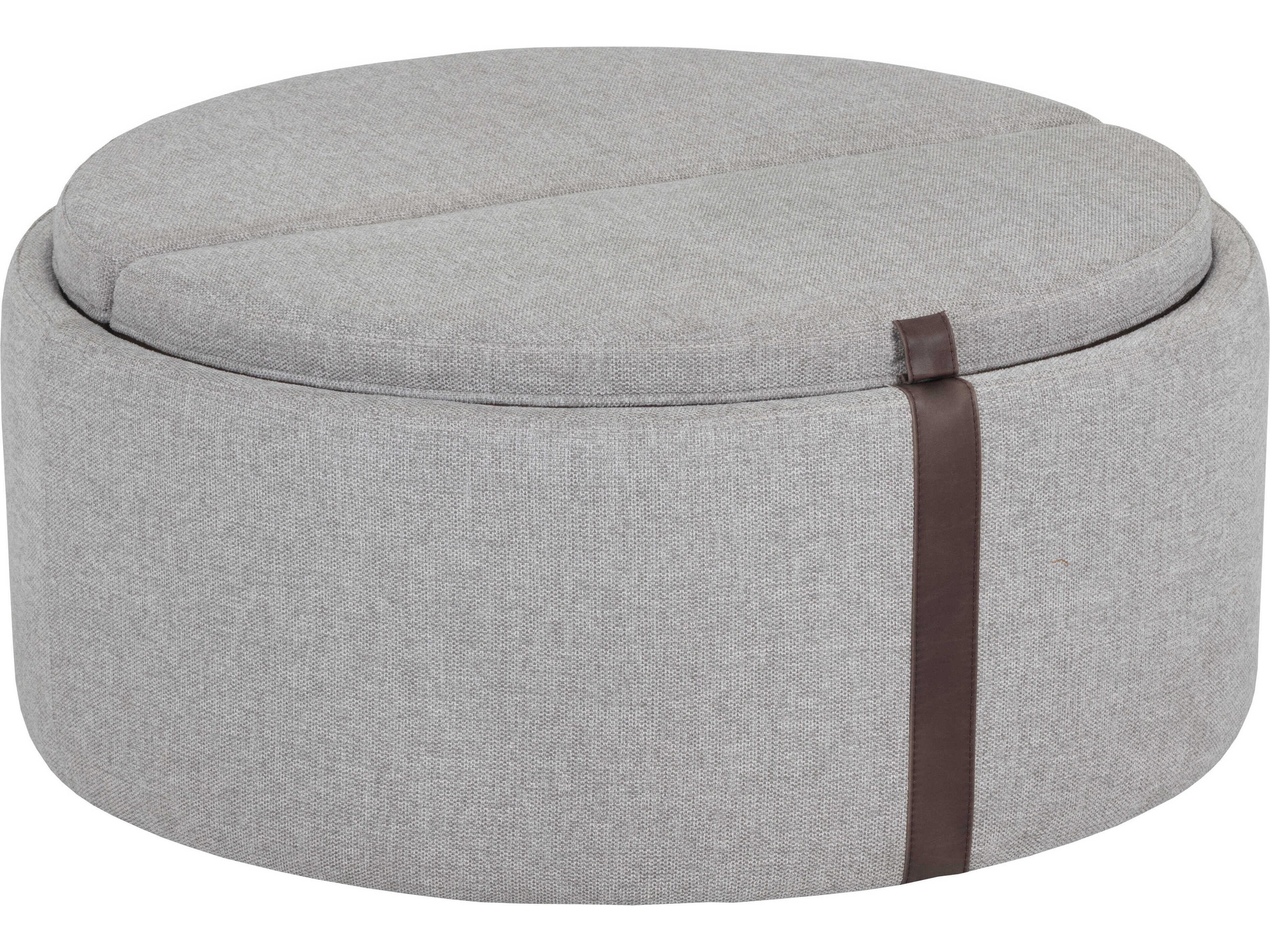Sunpan 5west Borelli Brown Gray Upholstered Ottoman