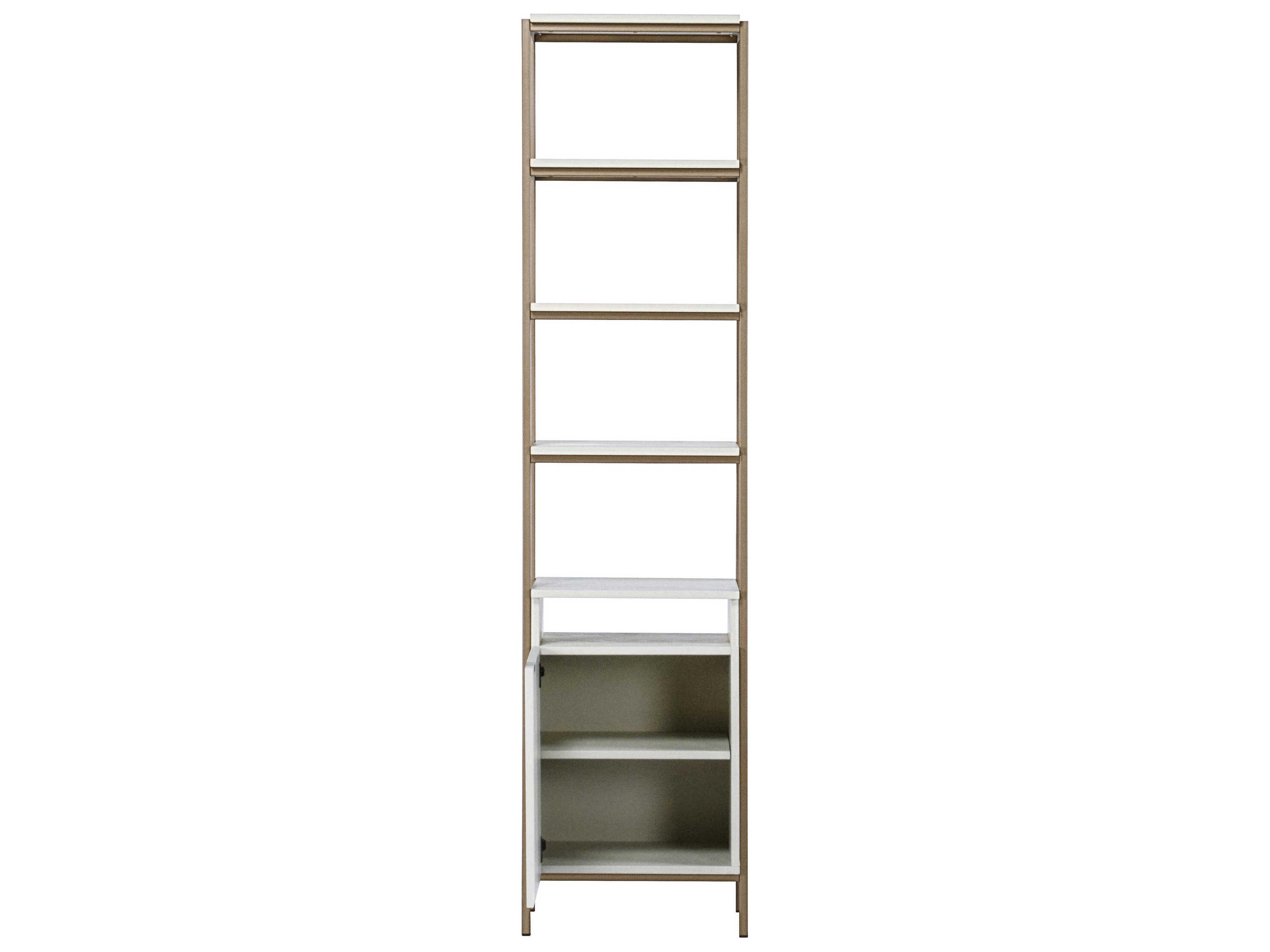 Sunpan Artezia Cream Champagne Gold Bookcase