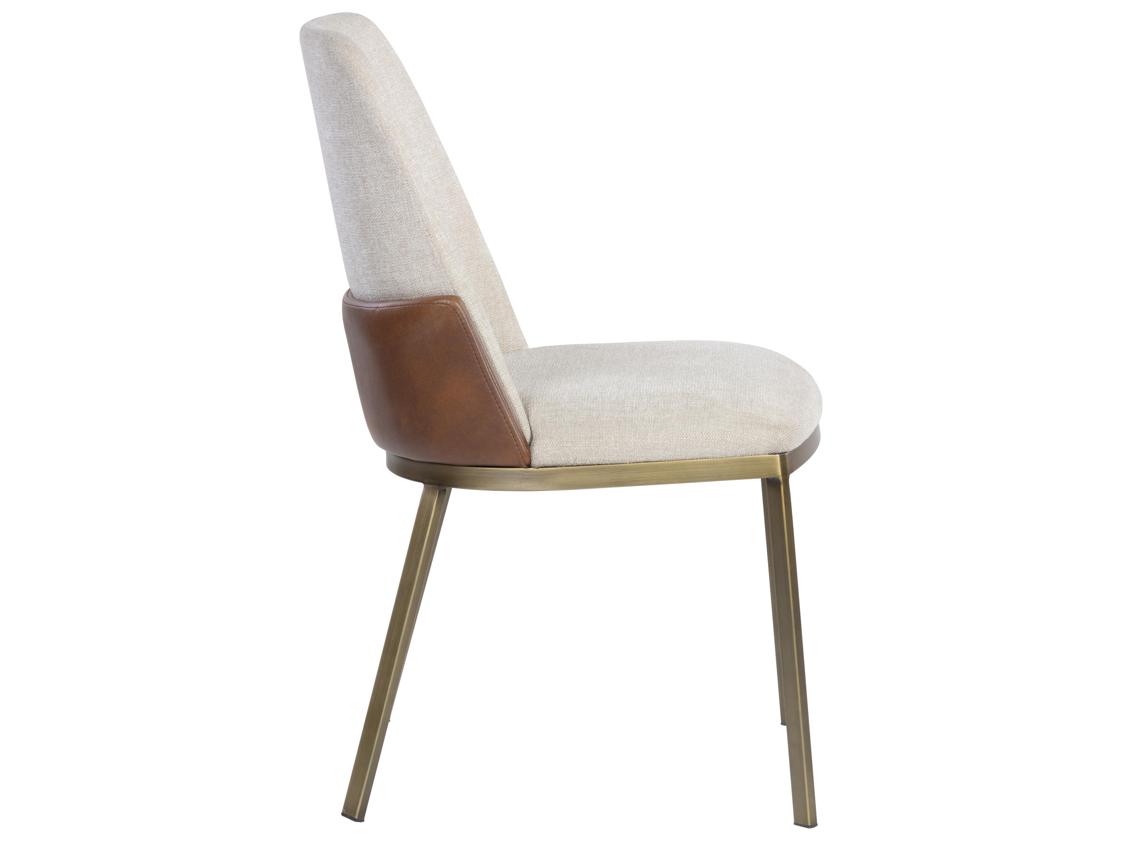Sunpan Marie Beige Upholstered Side Dining Chair