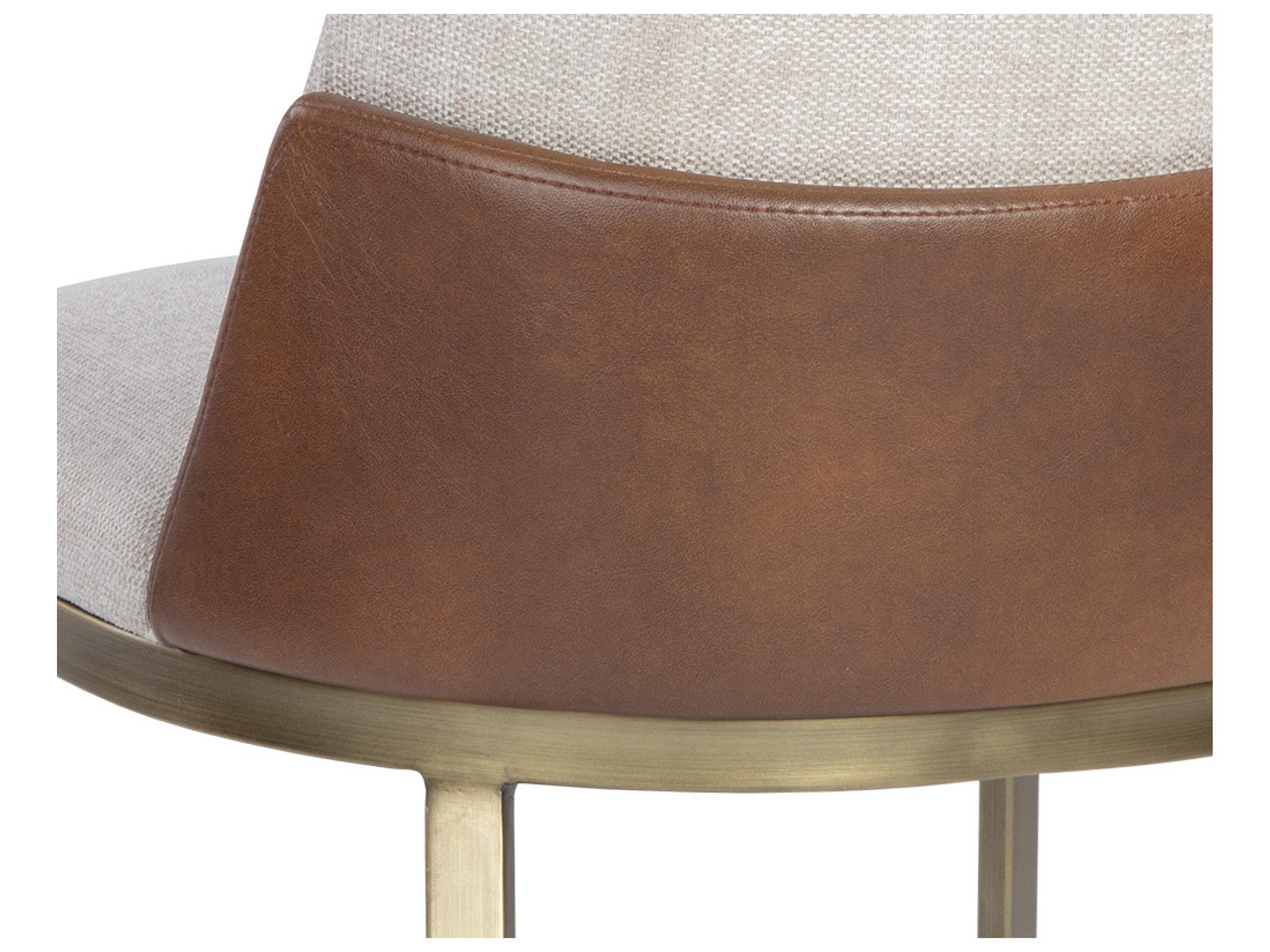 Sunpan Marie Beige Upholstered Side Dining Chair