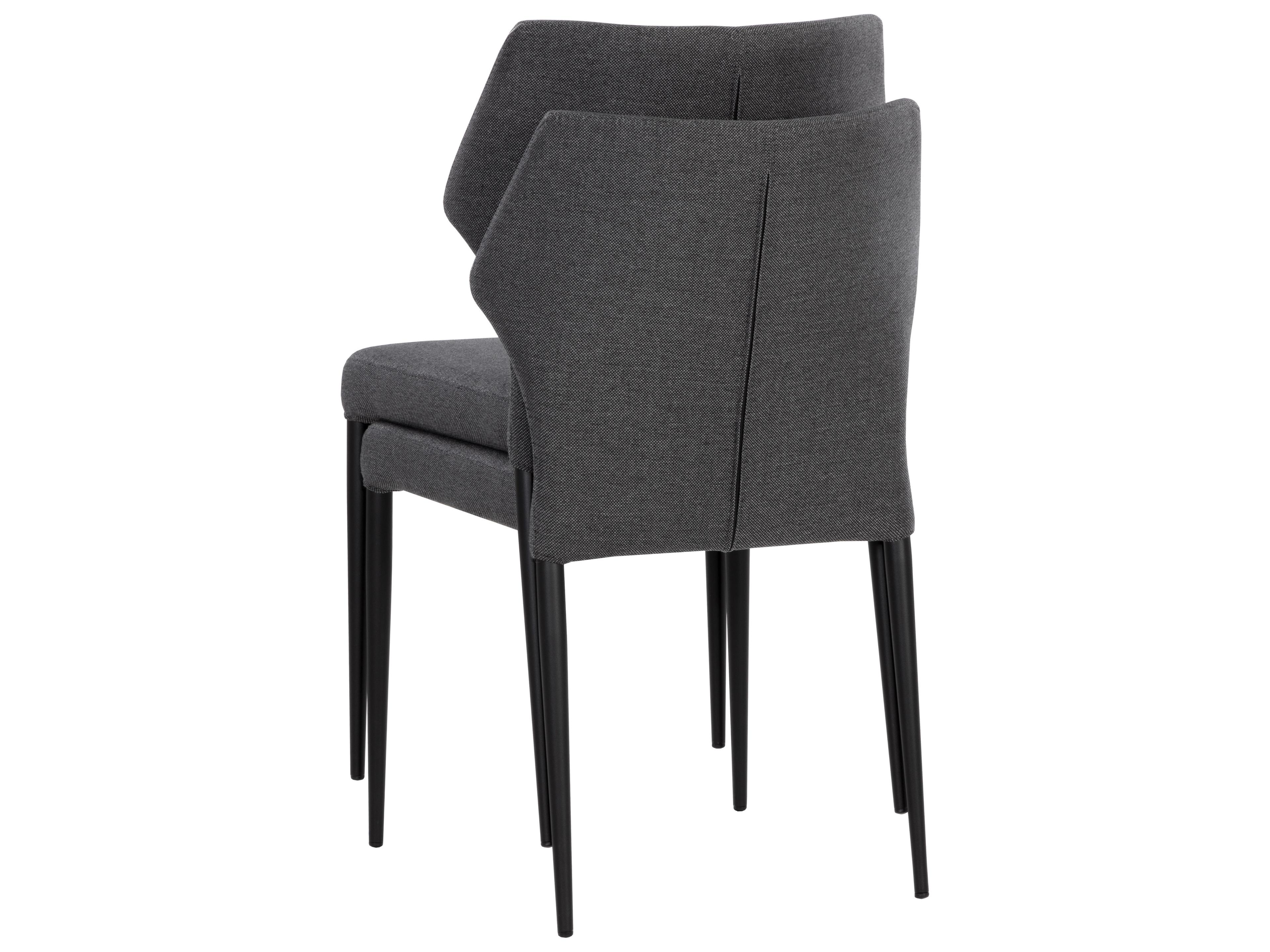 Sunpan James Gray Upholstered Side Dining Chair
