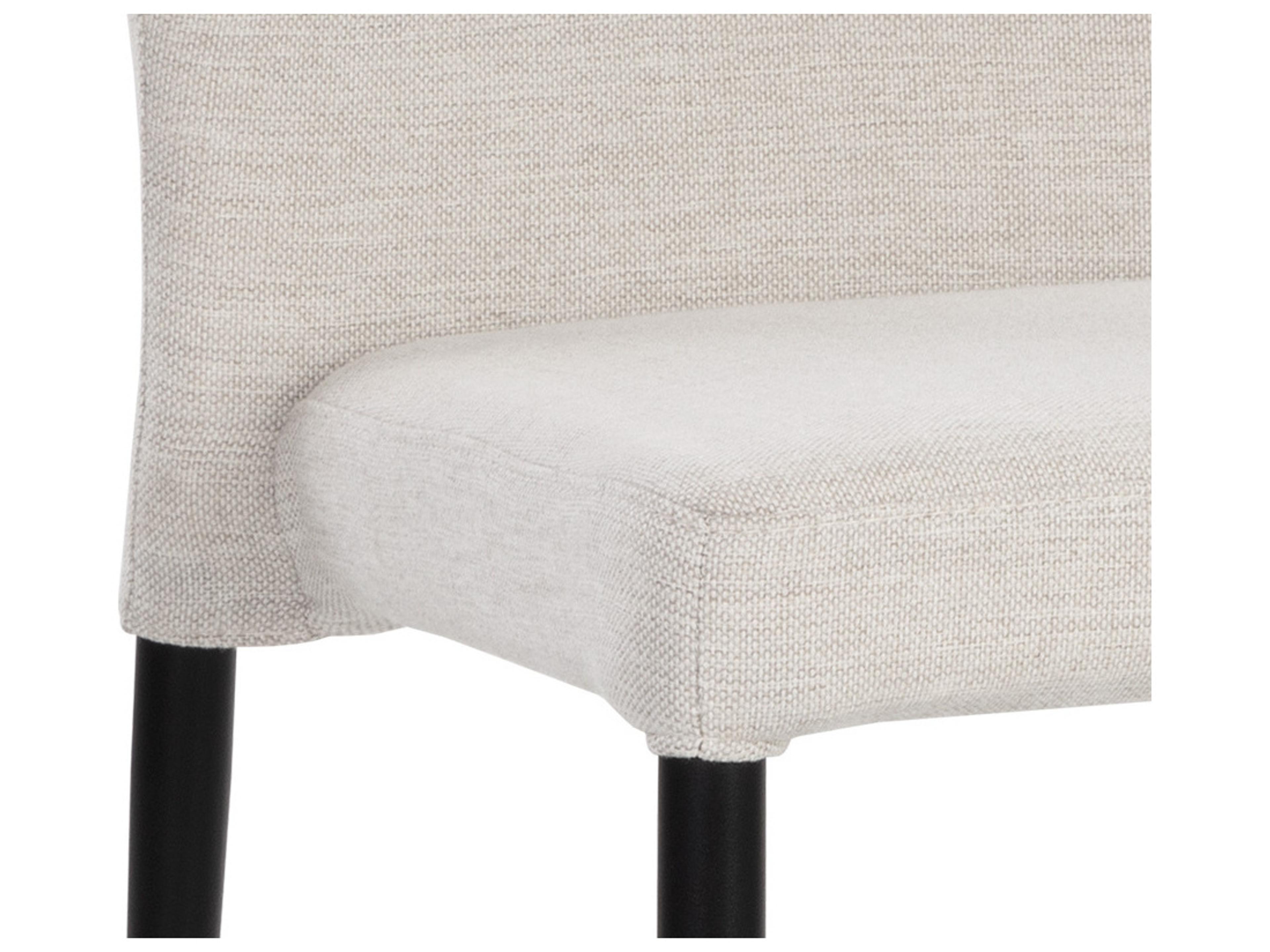 Sunpan James Beige Upholstered Side Dining Chair