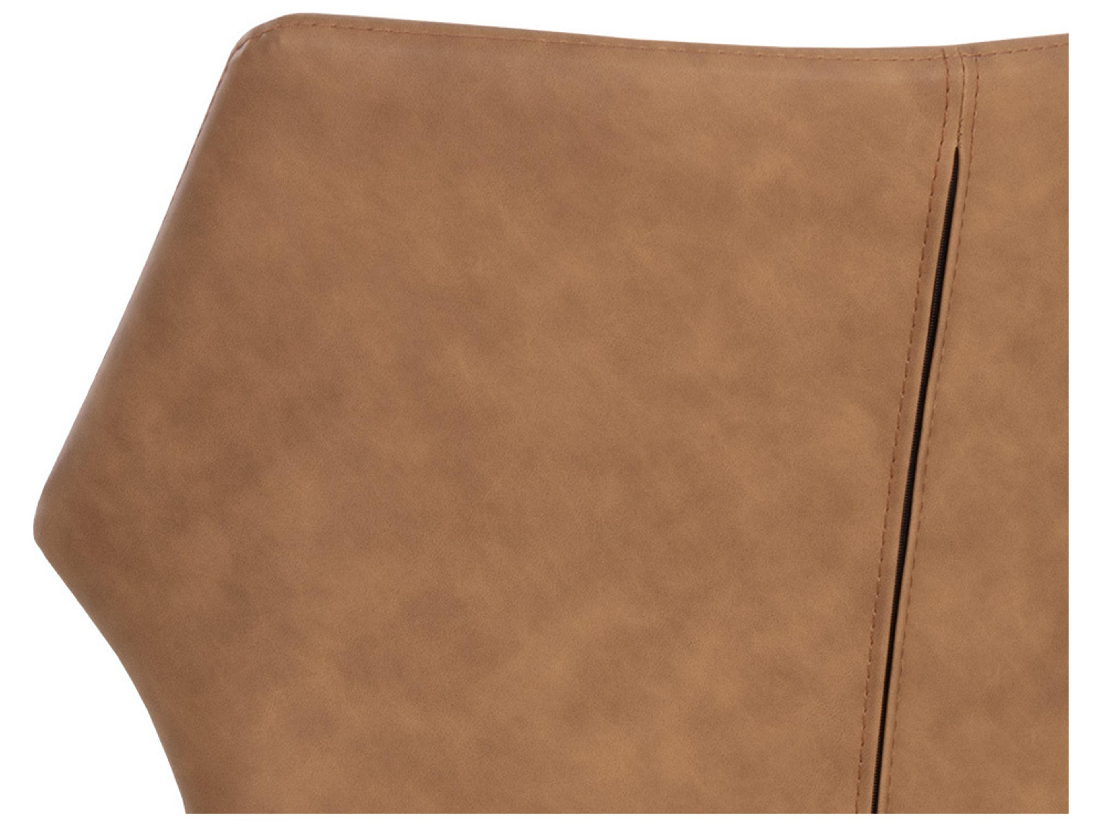 Sunpan James Brown Faux Leather Side Dining Chair