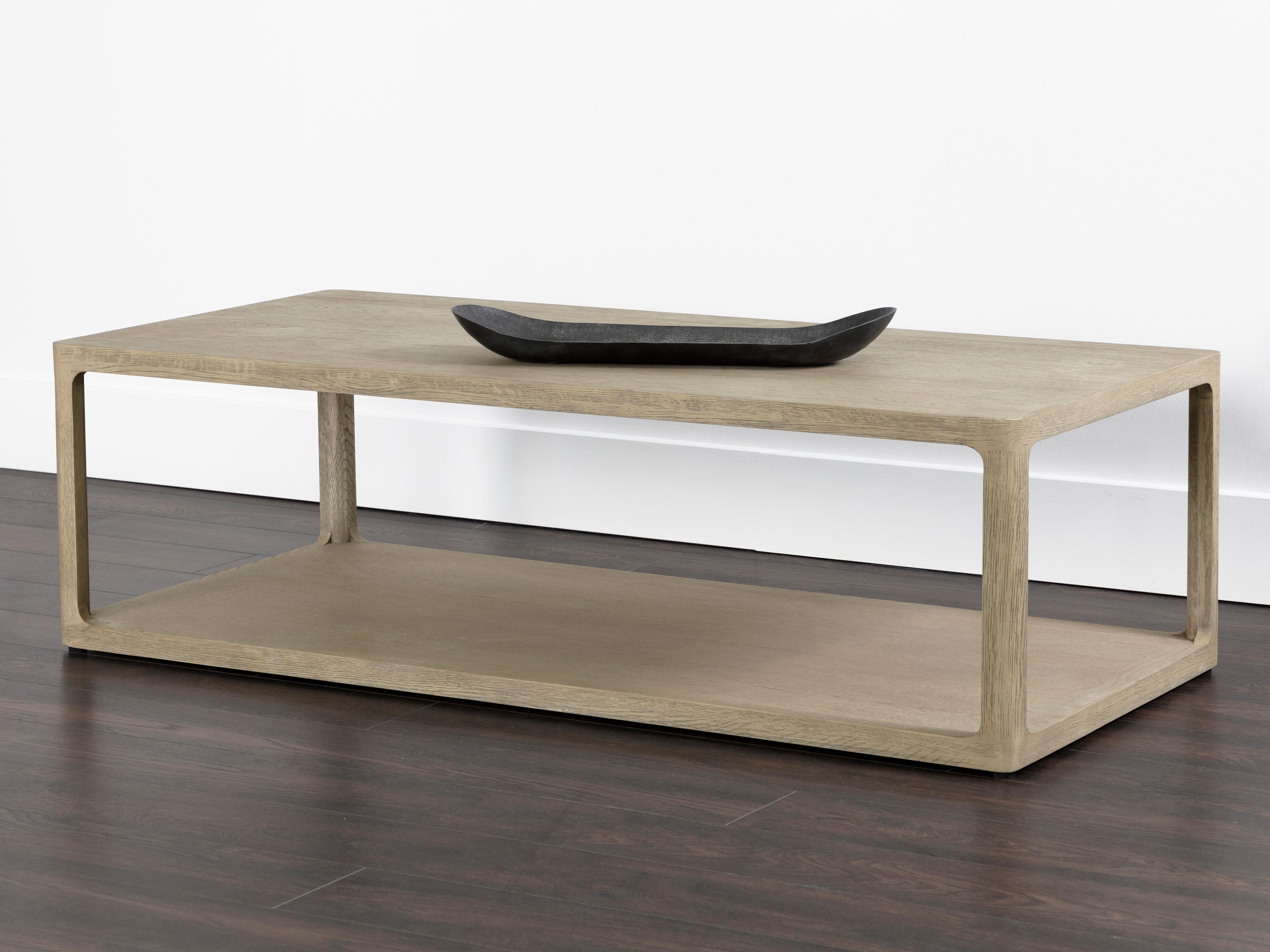 Sunpan Doncaster Rectangular Wood Grey Coffee Table