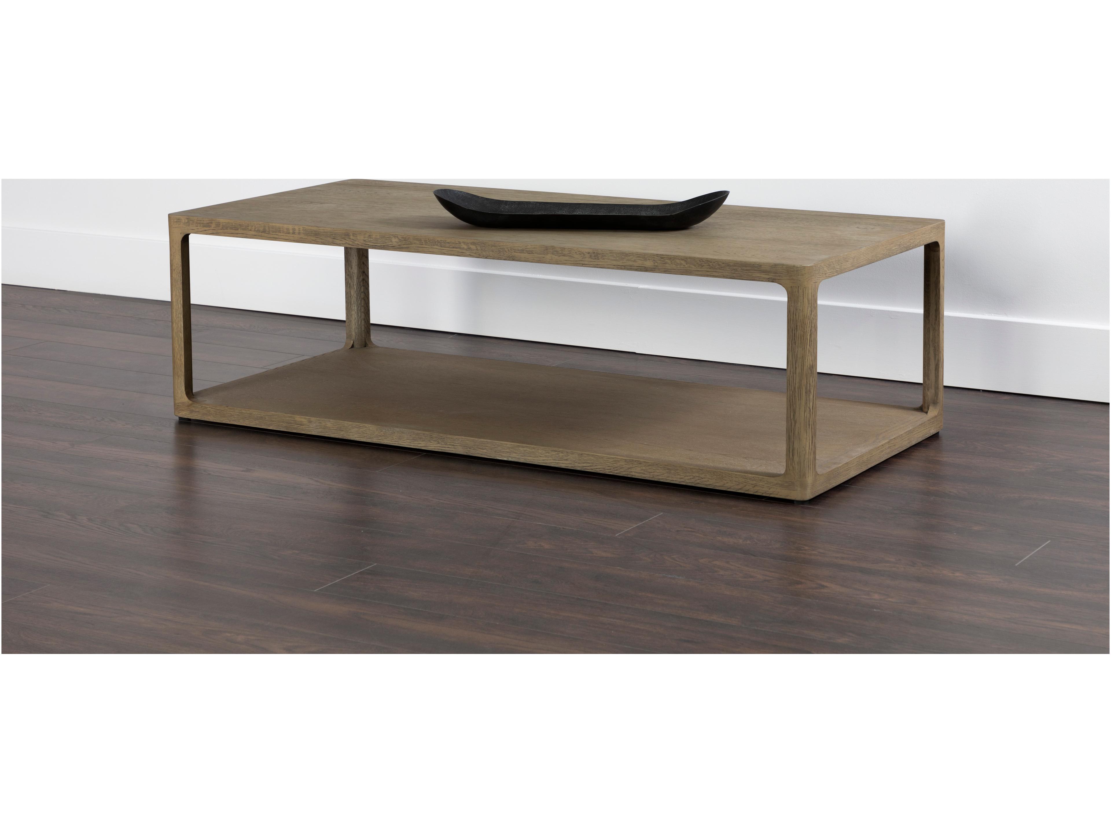 Sunpan Doncaster Rectangular Wood Grey Coffee Table
