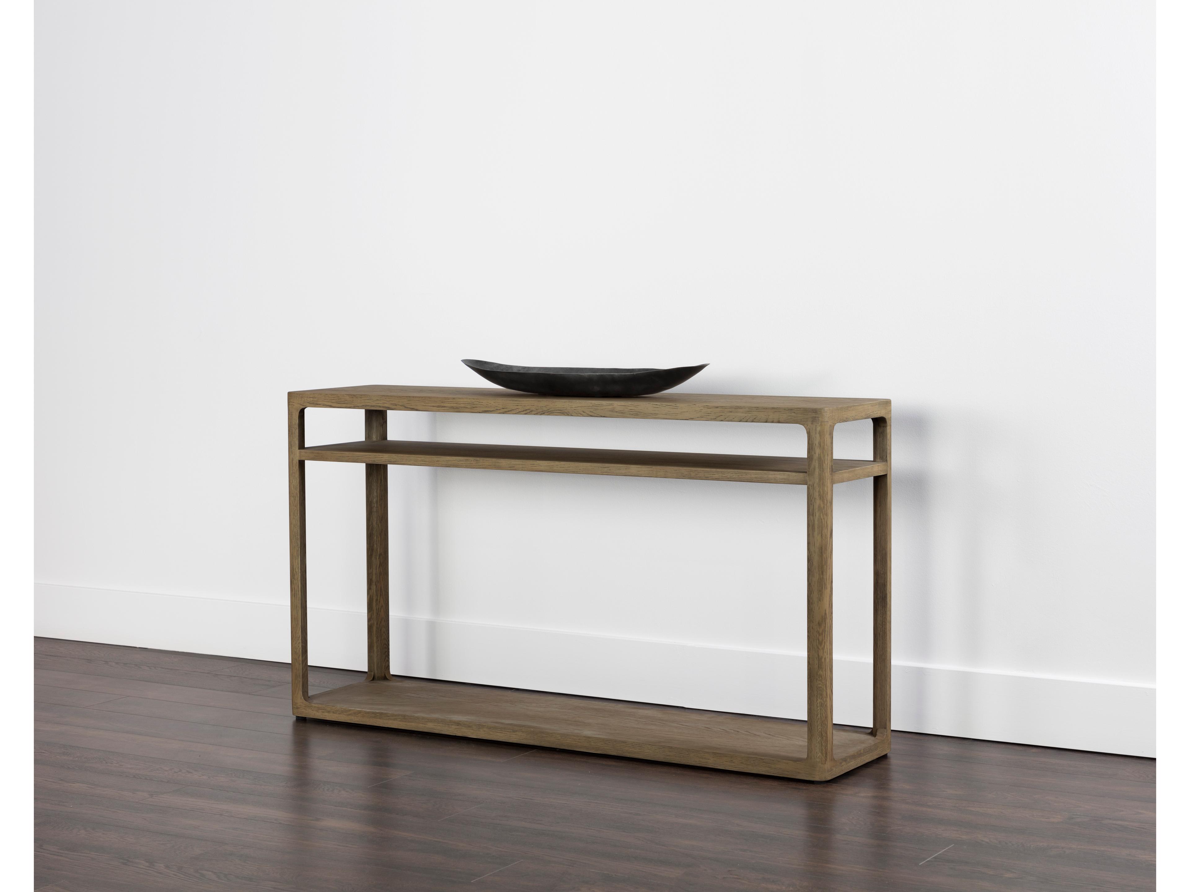 Sunpan Doncaster Rectangular Wood Grey Console Table