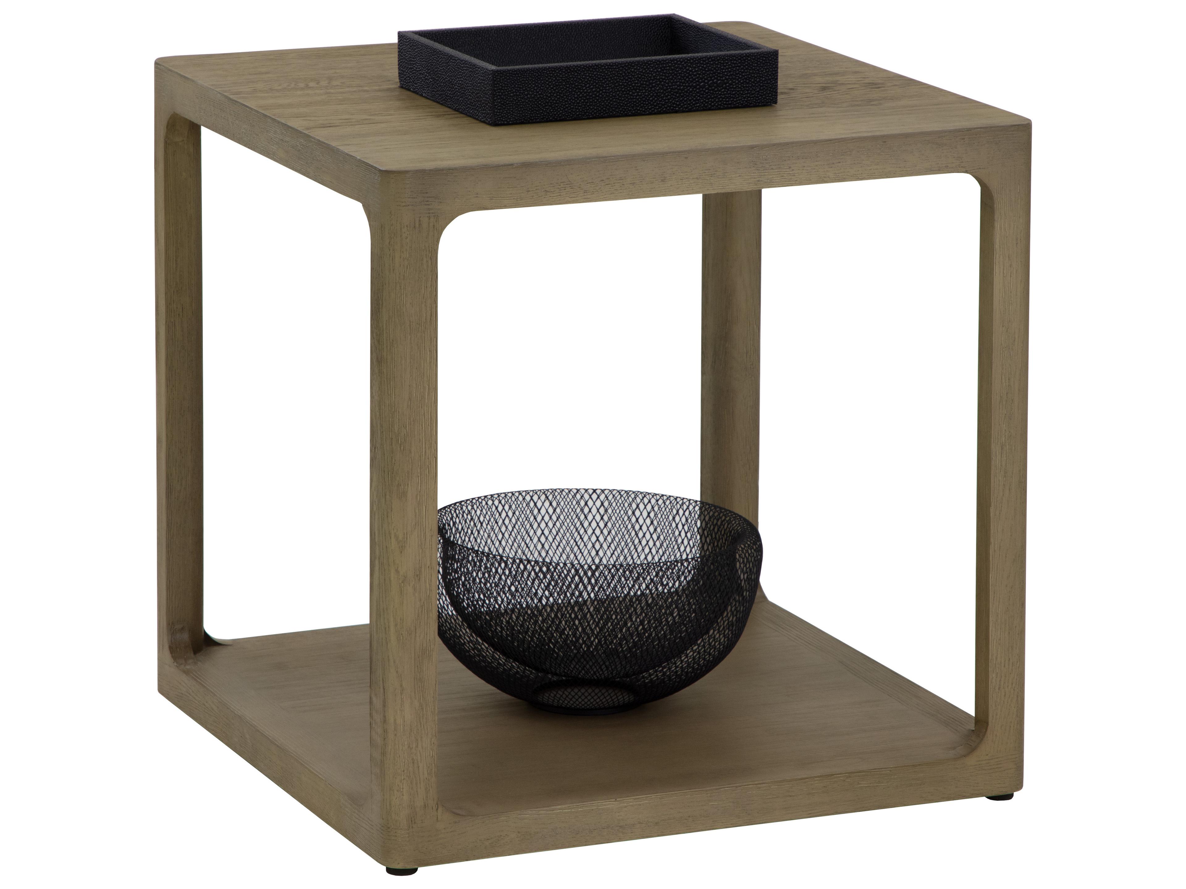 Sunpan Doncaster Square Wood Grey End Table