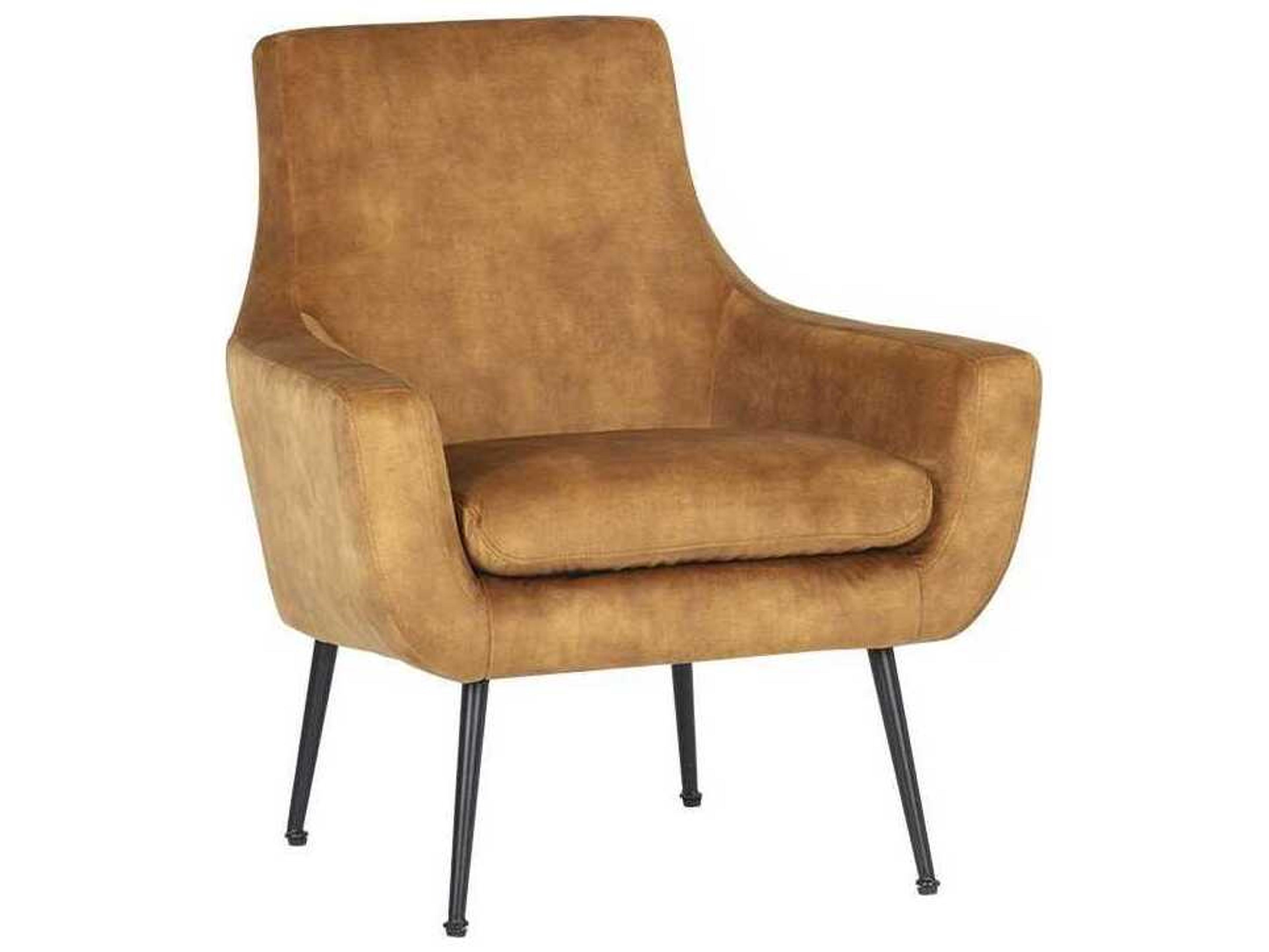 Aletta Gold Fabric Accent Chair