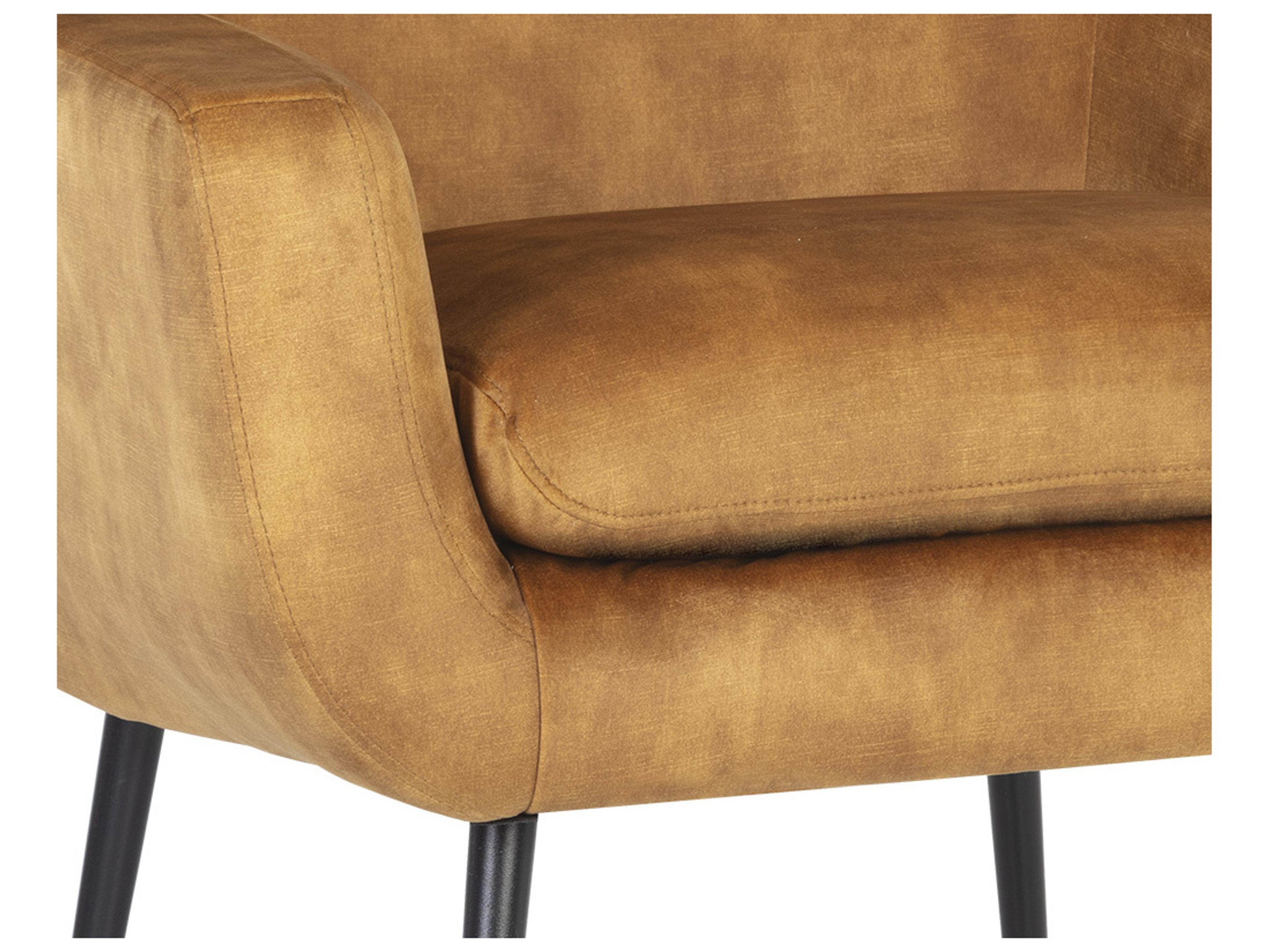 Sunpan Aletta Gold Fabric Accent Chair