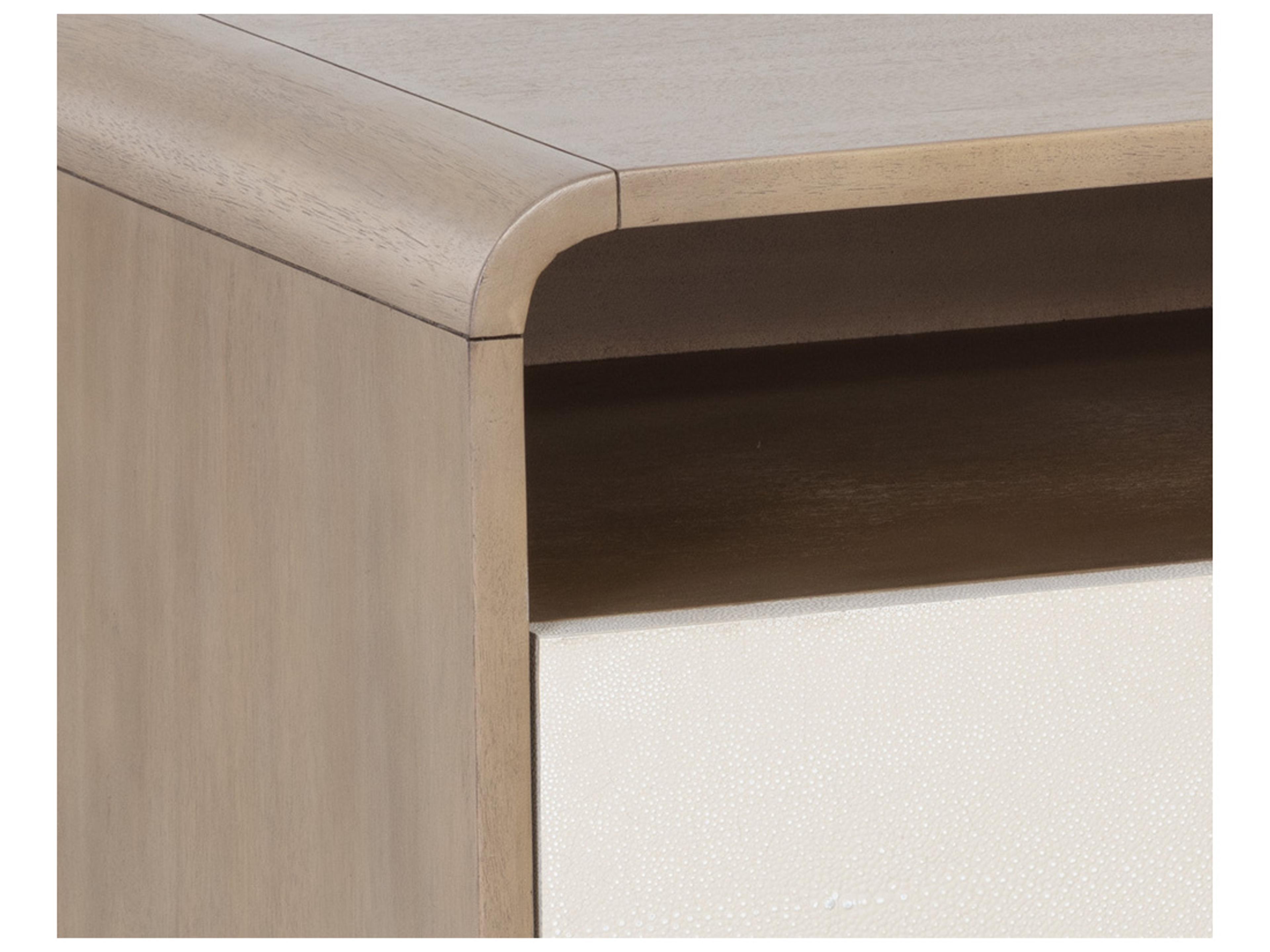 Sunpan Kayden 2-Drawers Beige Acacia Wood Nightstand