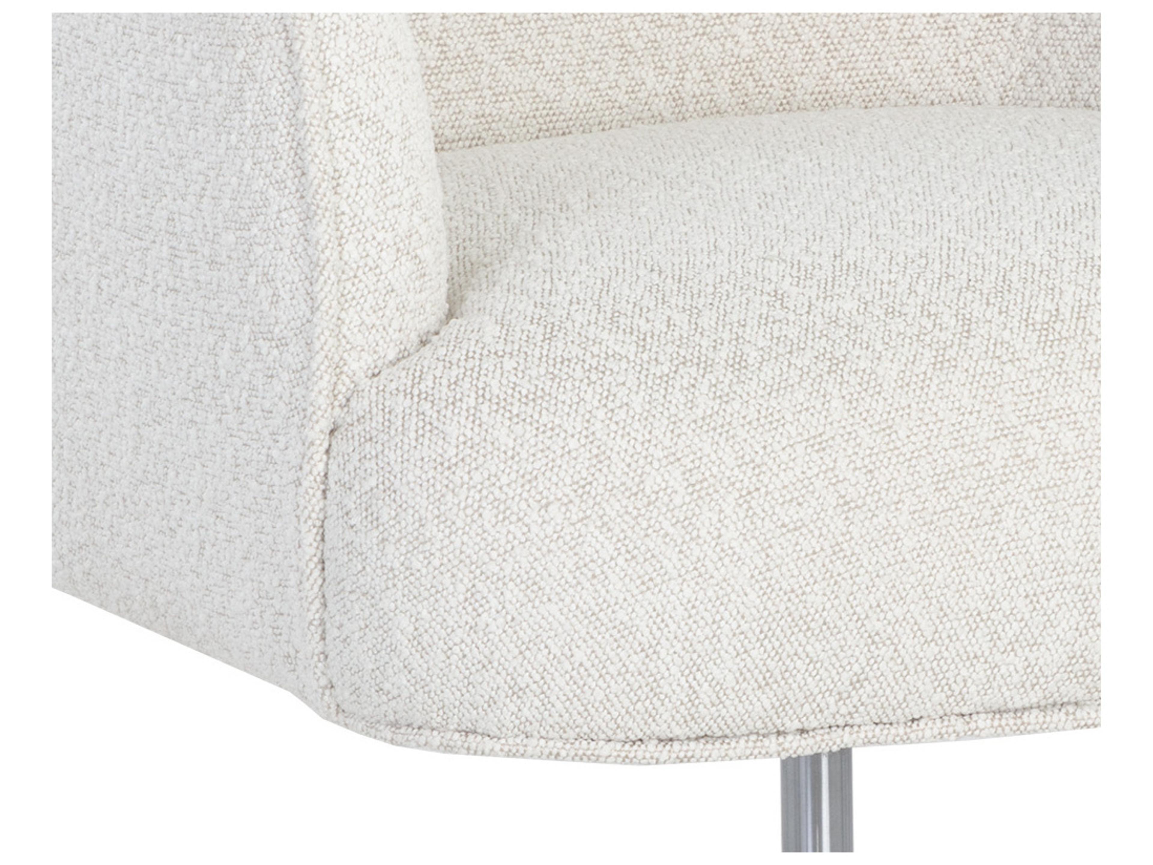 Sunpan Karina Copenhagen White Upholstered Adjustable Coumputer Chair