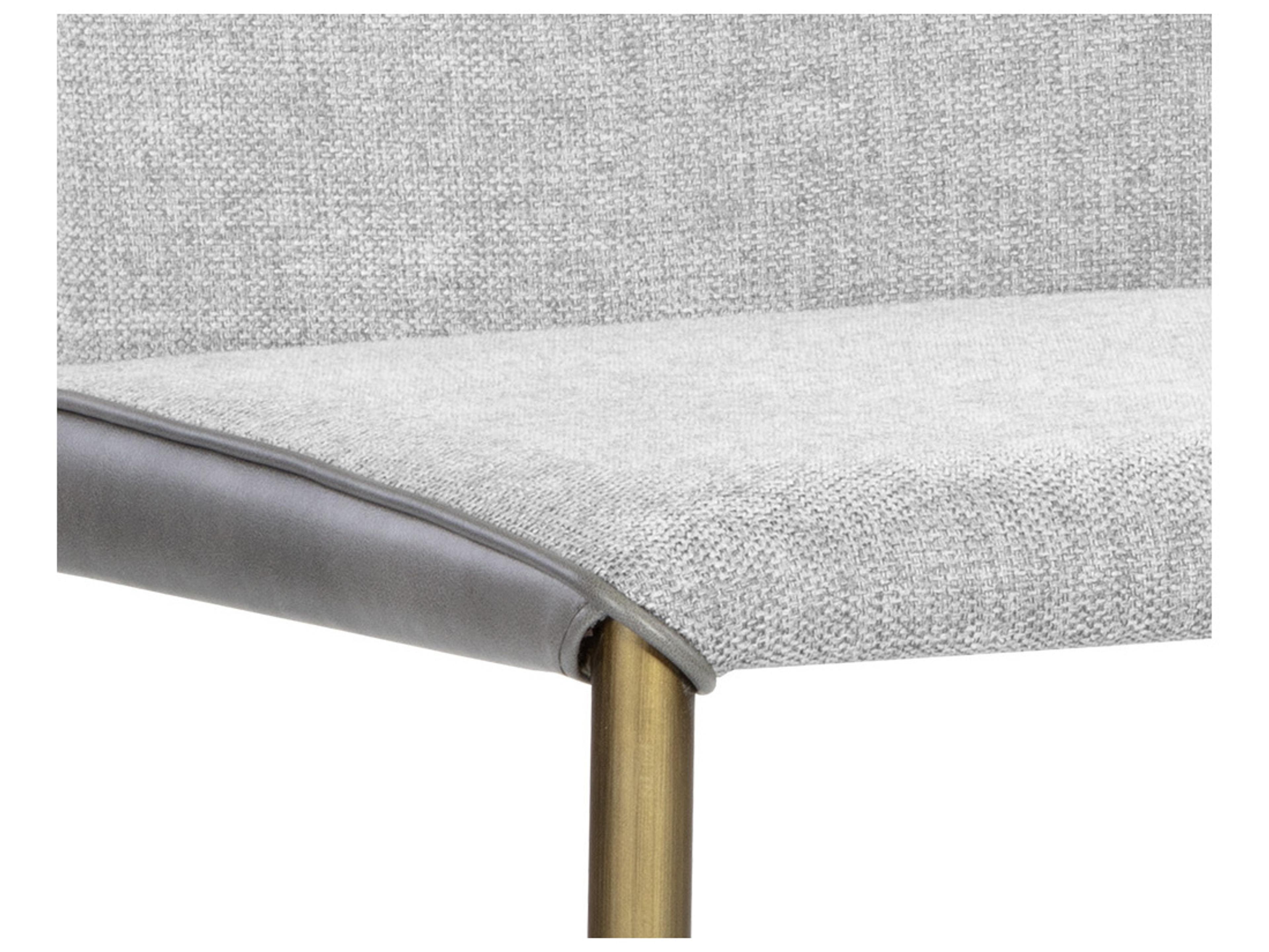 Sunpan Renee Gray Faux Leather Side Dining Chair