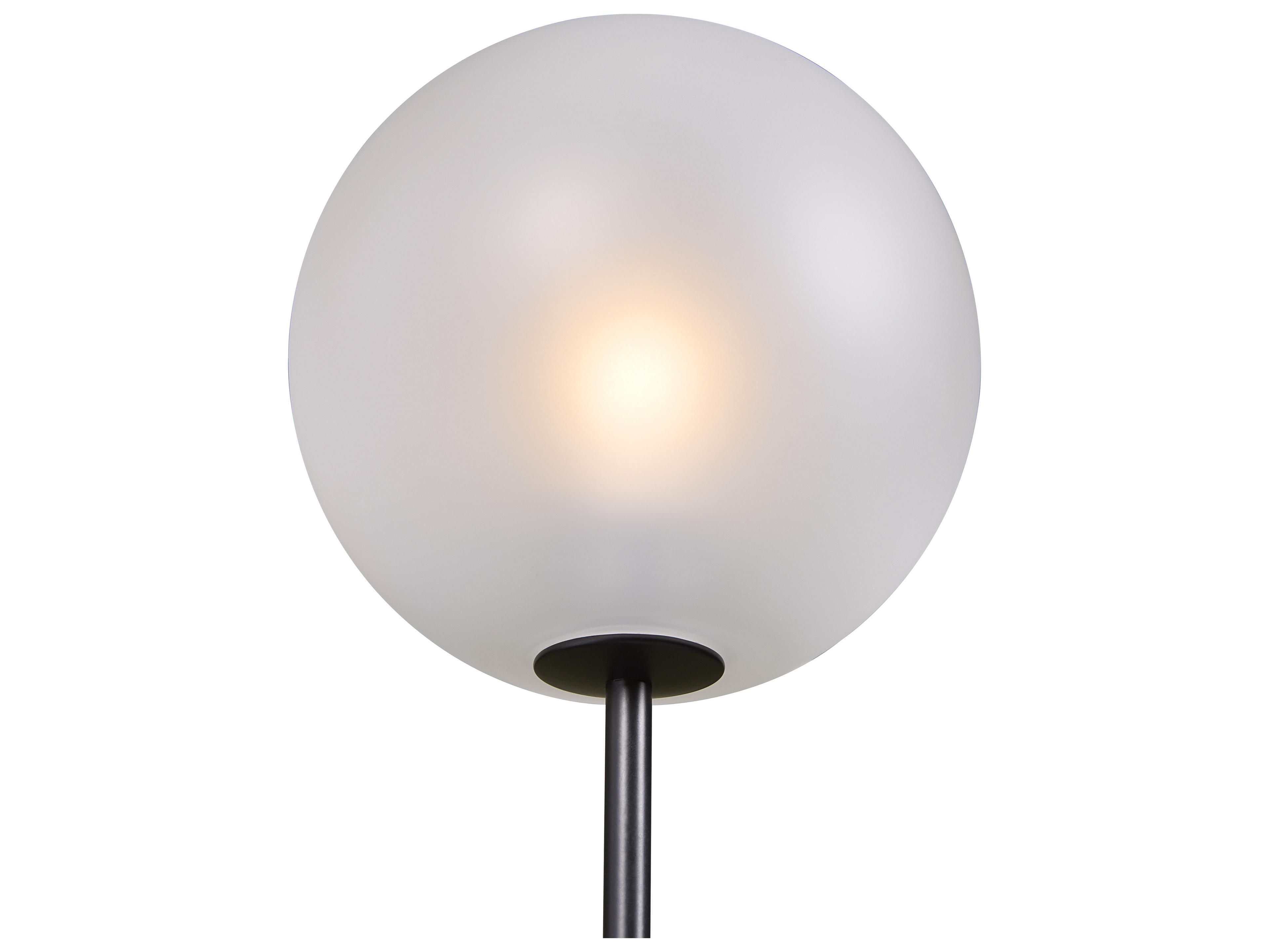 Sunpan Izora 1-Light Black Frosted White Wall Sconce