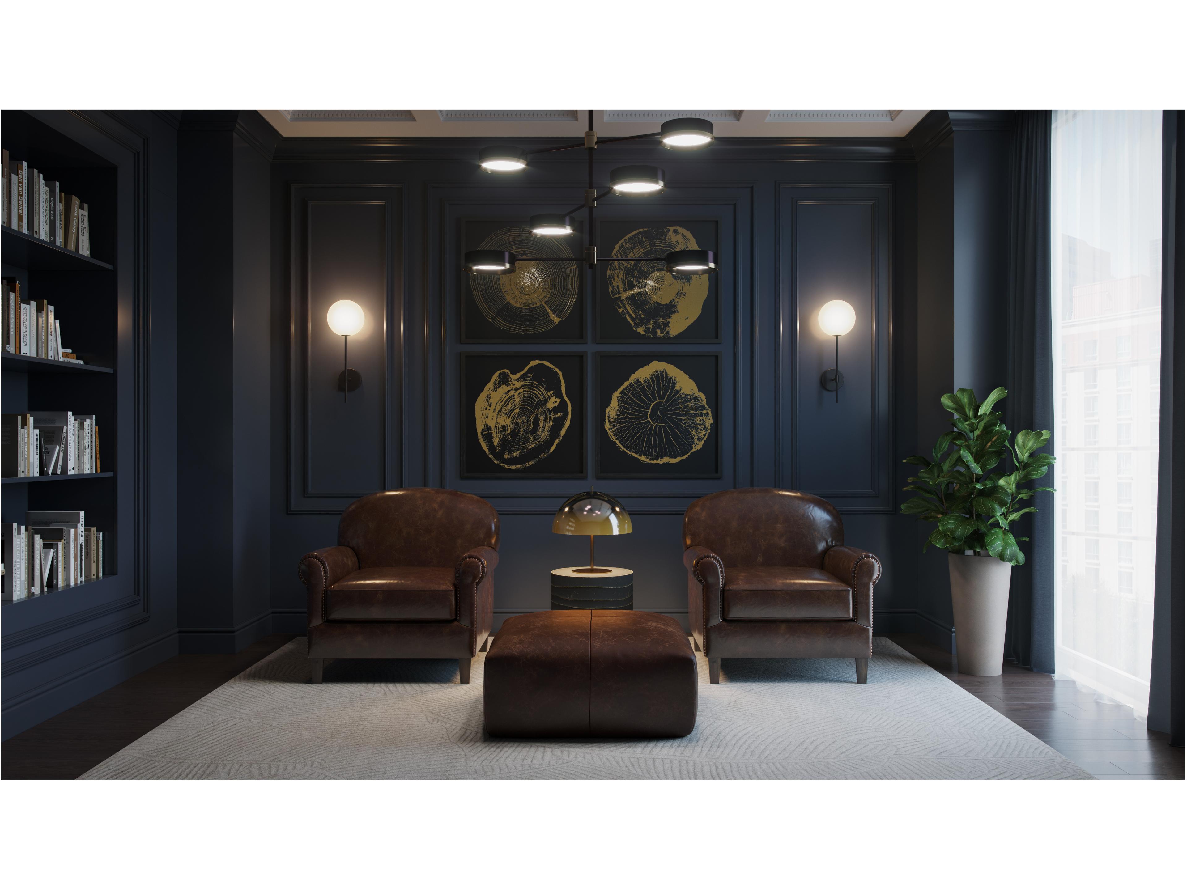 Sunpan Izora 1-Light Black Frosted White Wall Sconce