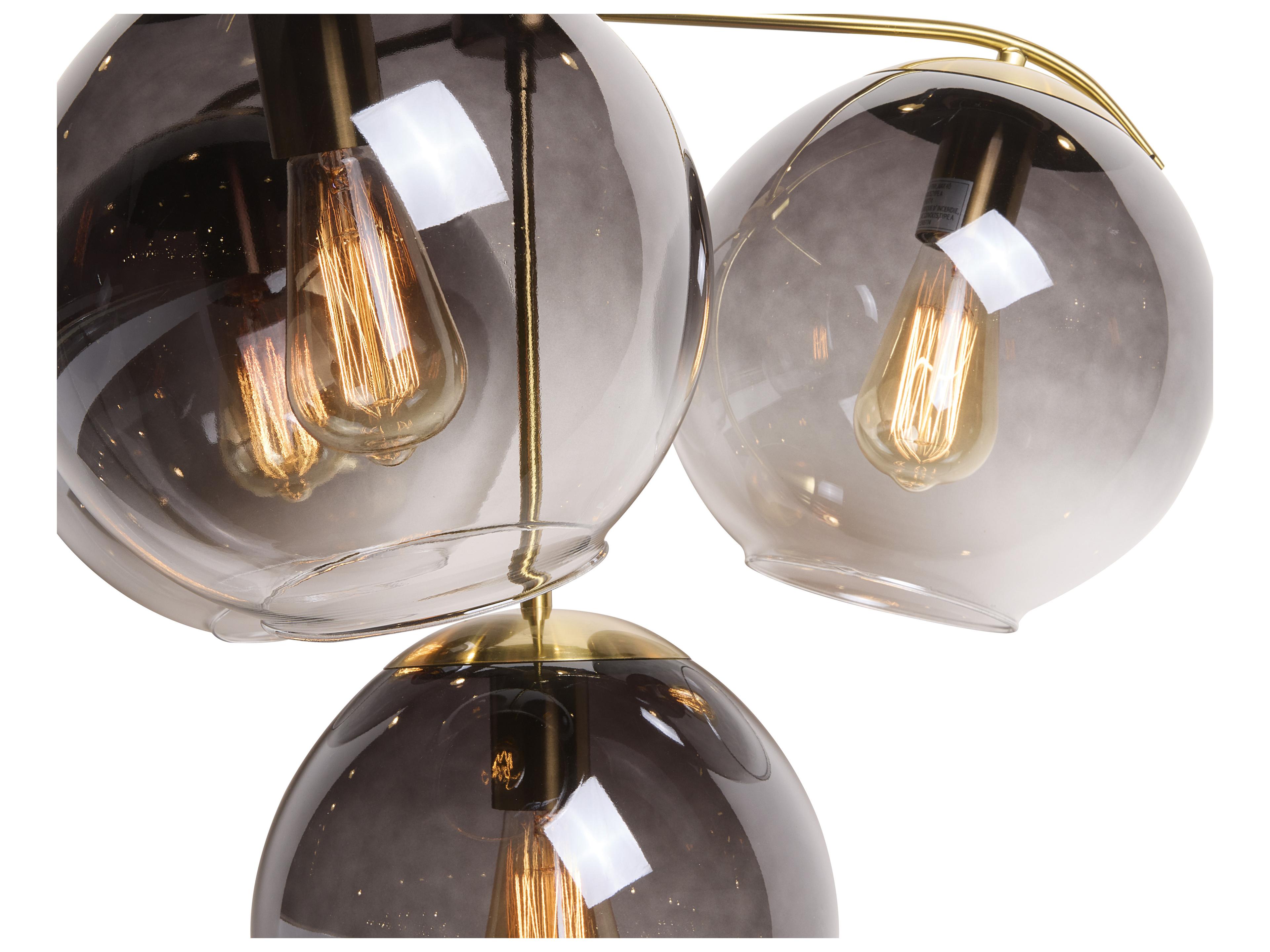 Sunpan Kamara 4-Light Brass Globe Pendant