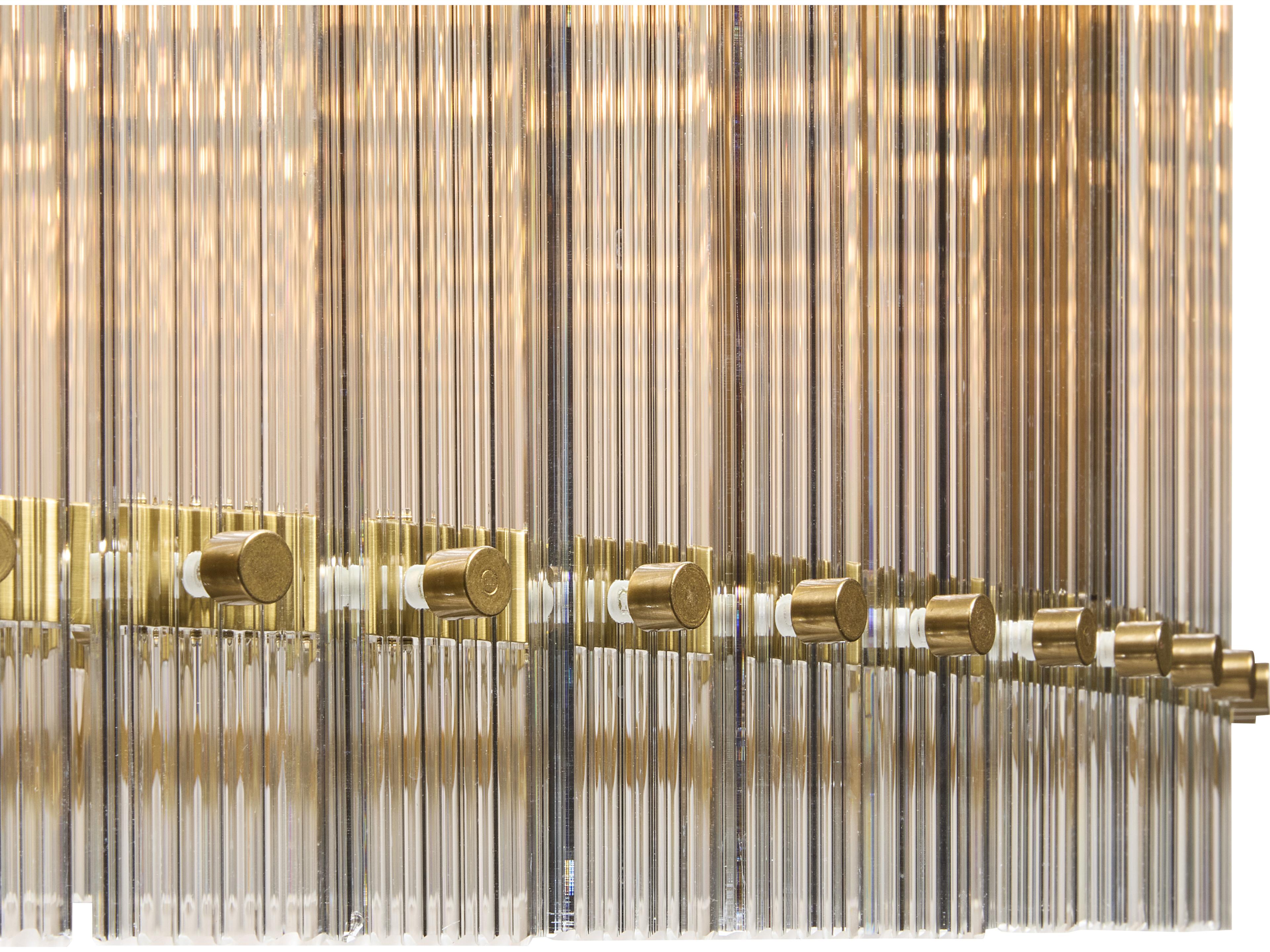 Sunpan Kore 36-Light Brass Clear Drum Chandelier