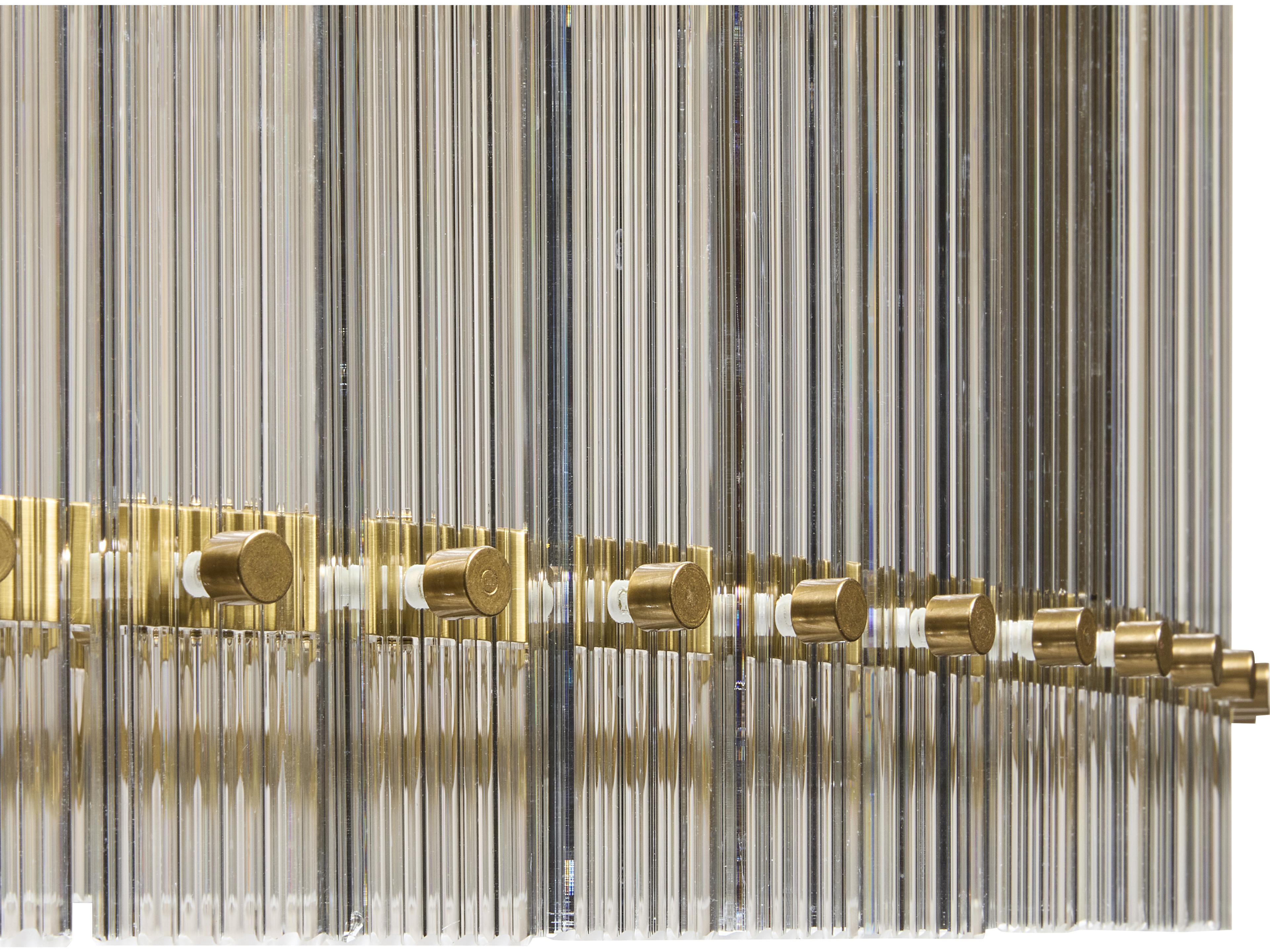 Sunpan Kore 36-Light Brass Clear Drum Chandelier