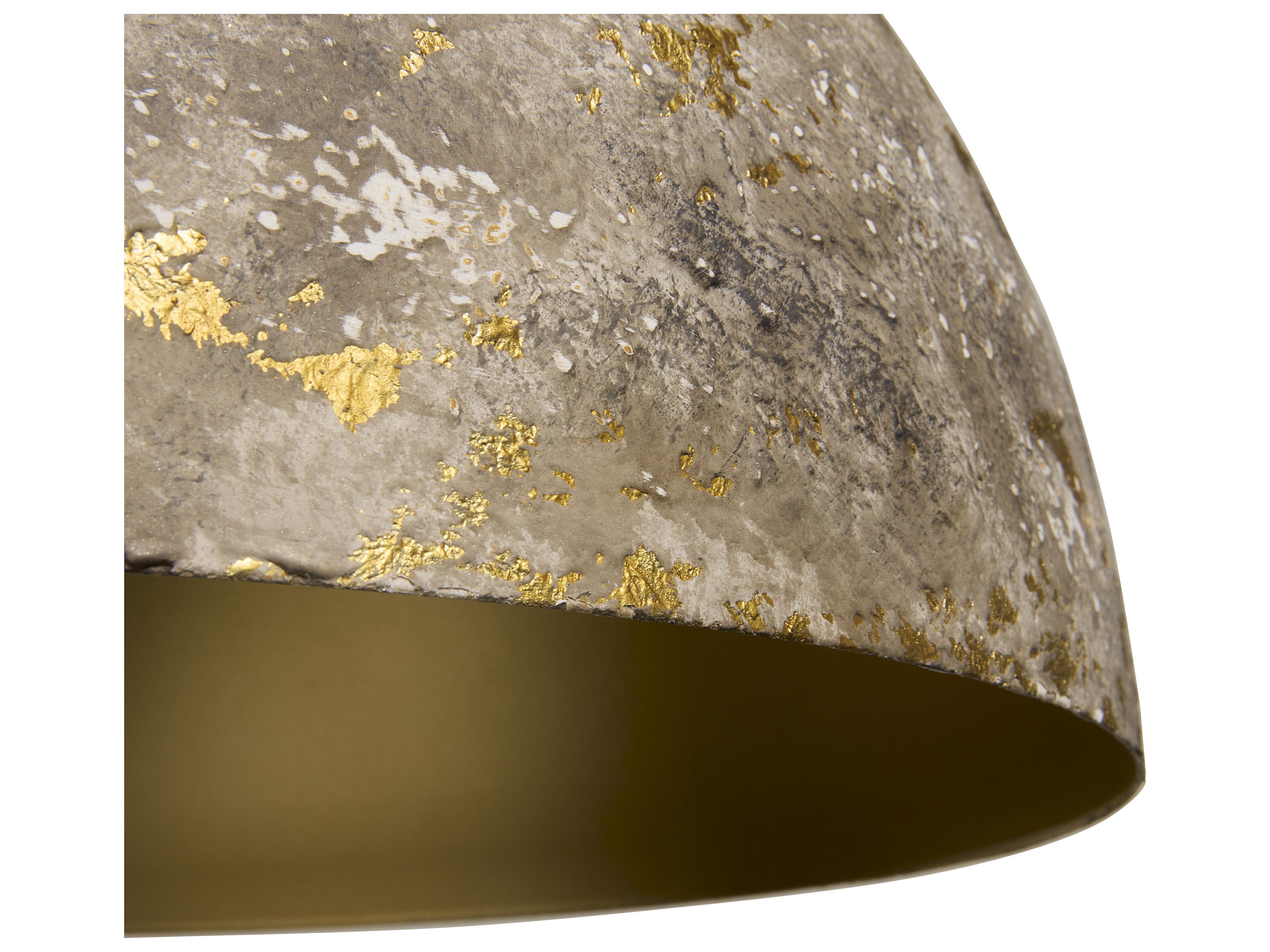 Sunpan Tara 1-Light Antique Gold White Grey Dome Pendant