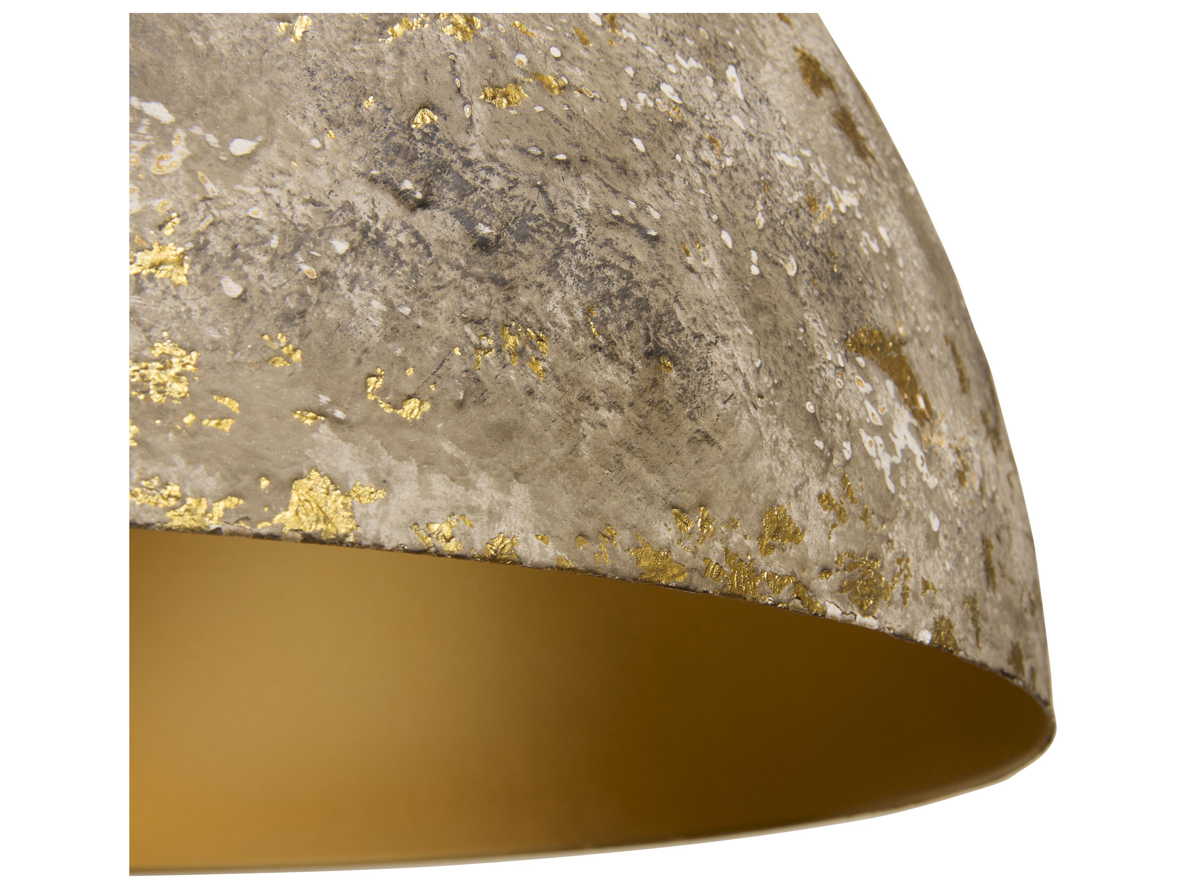 Sunpan Tara 1-Light Antique Gold White Grey Dome Pendant