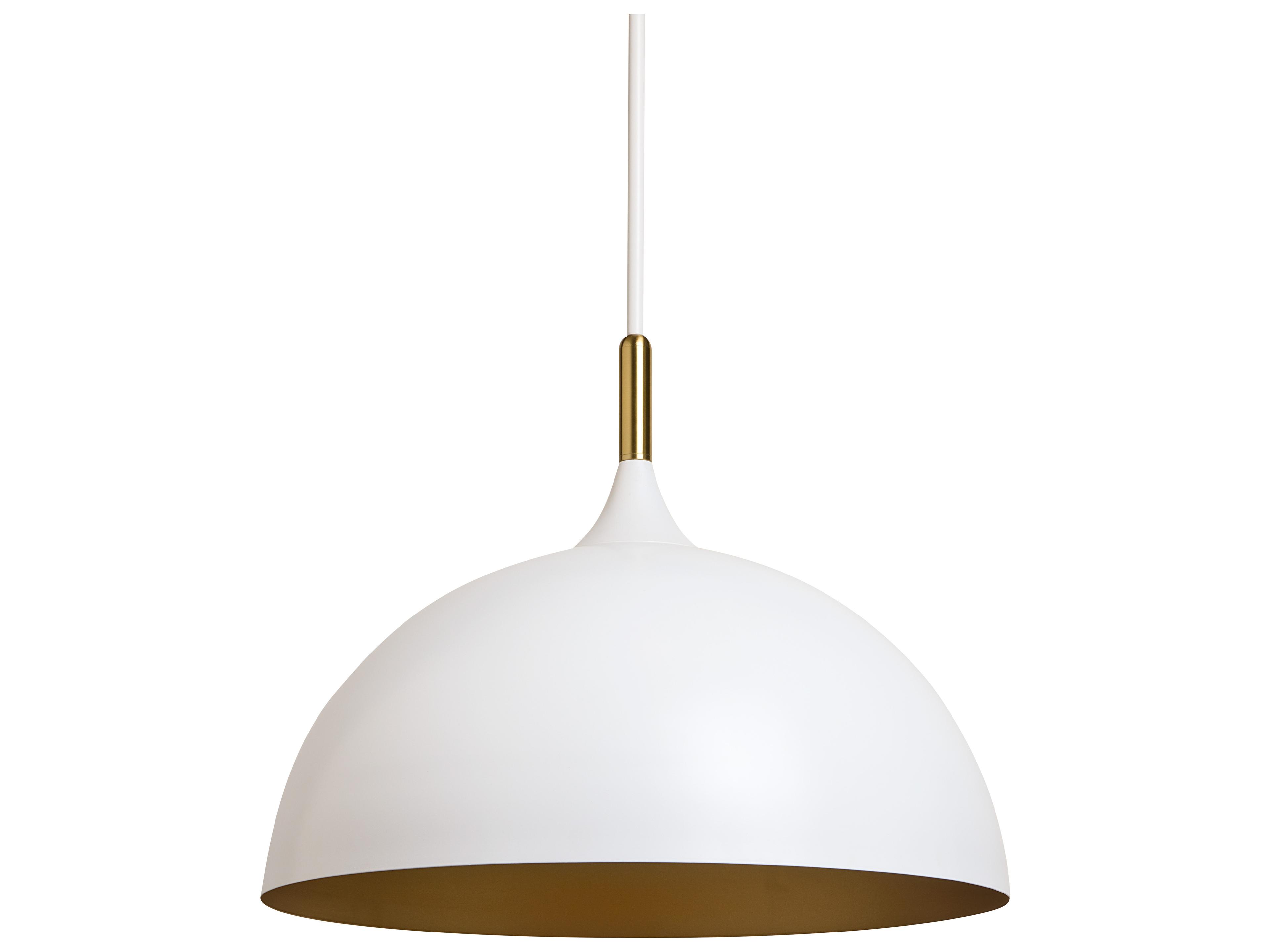 Sunpan Lohn 1-Light Matte White Dome Pendant