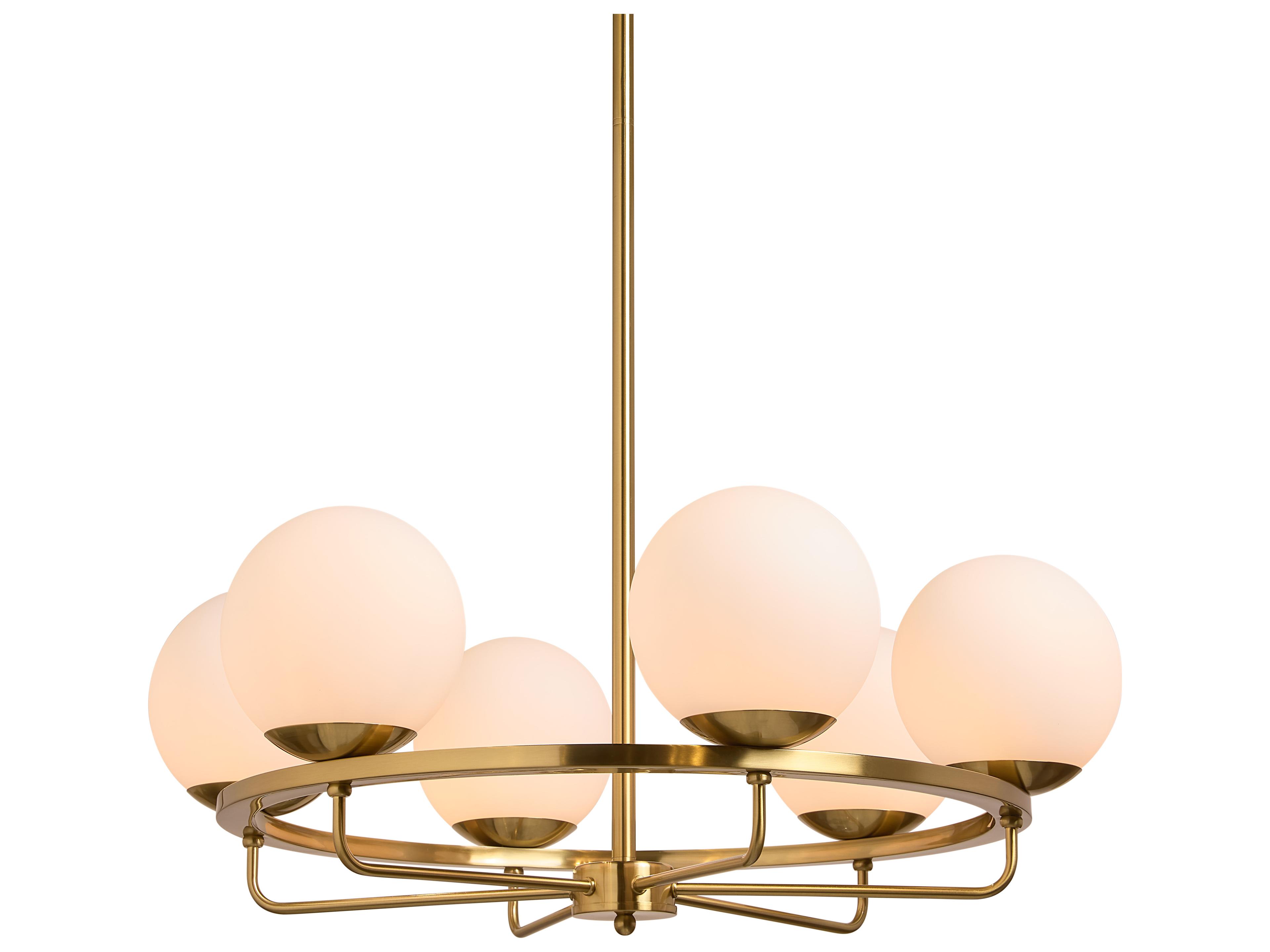 Eliora Gold Round Globe Chandelier
