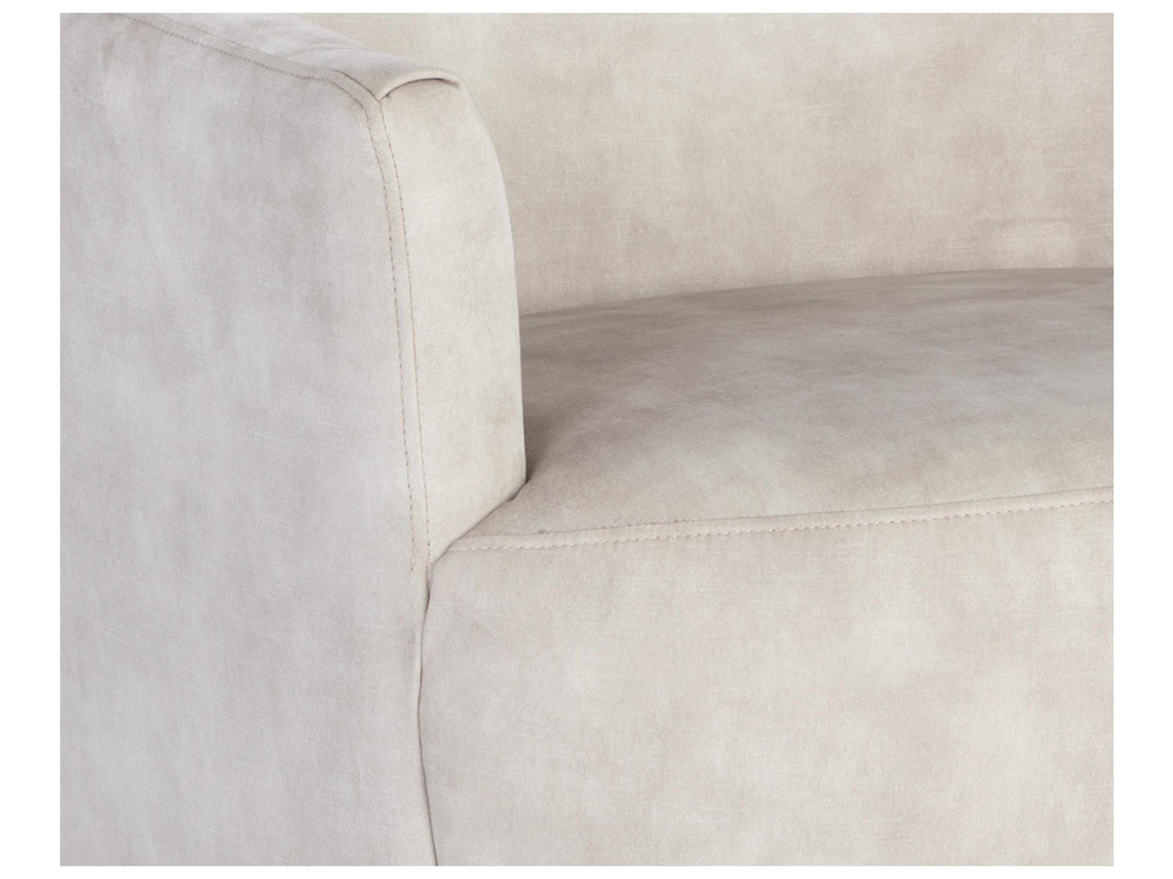 Sunpan Casey Swivel Cream Fabric Accent Chair