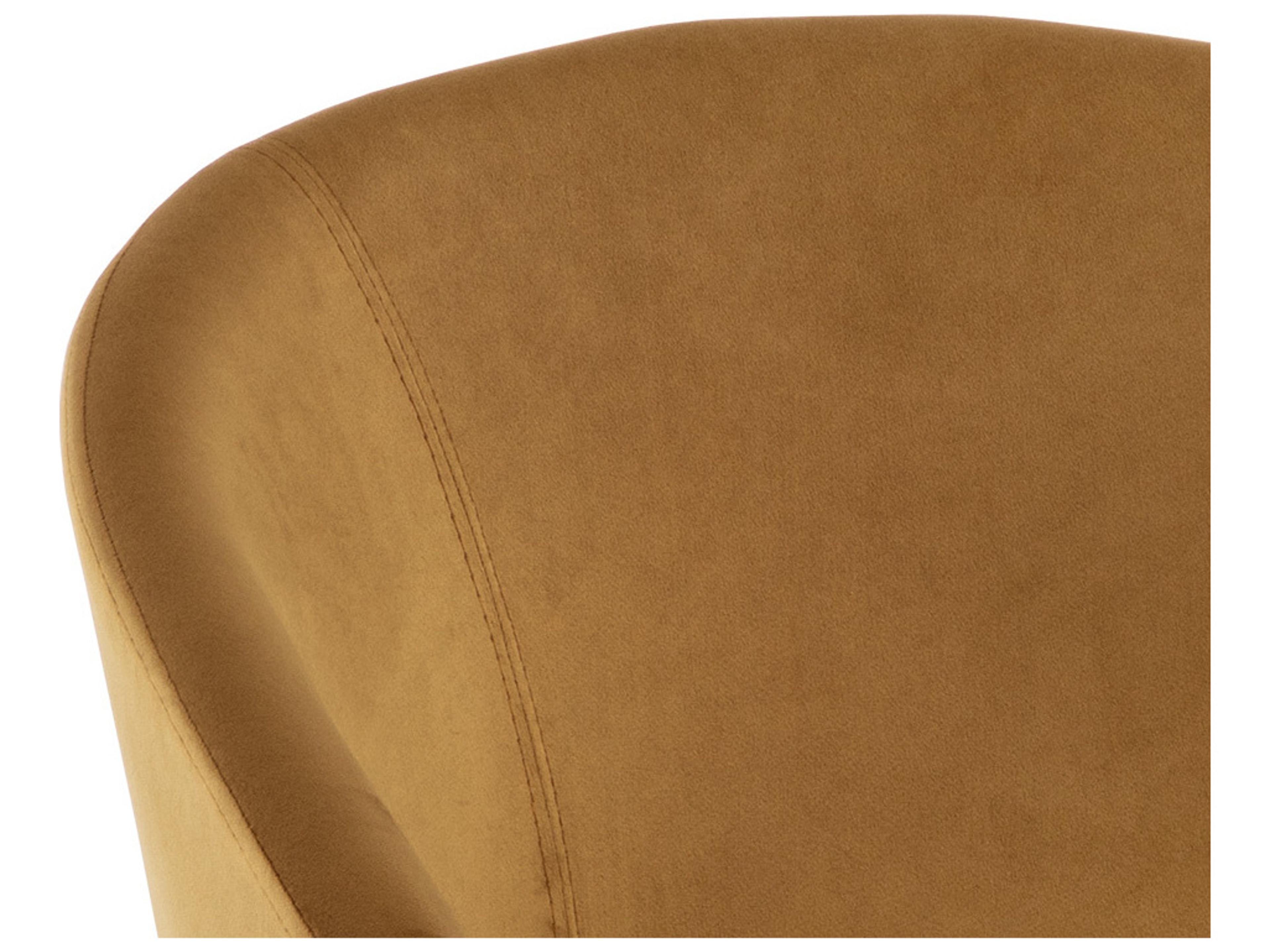 Sunpan Thatcher Gold Upholstered Arm Dining Chair