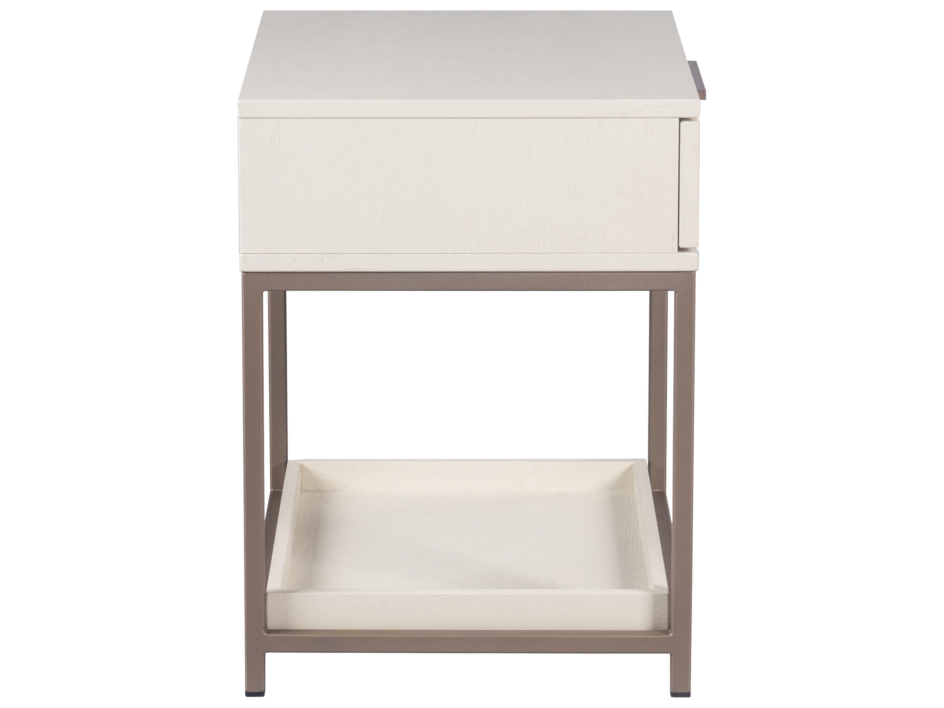 Sunpan Rebel 1-Drawer Cream Champagne Gold Nightstand