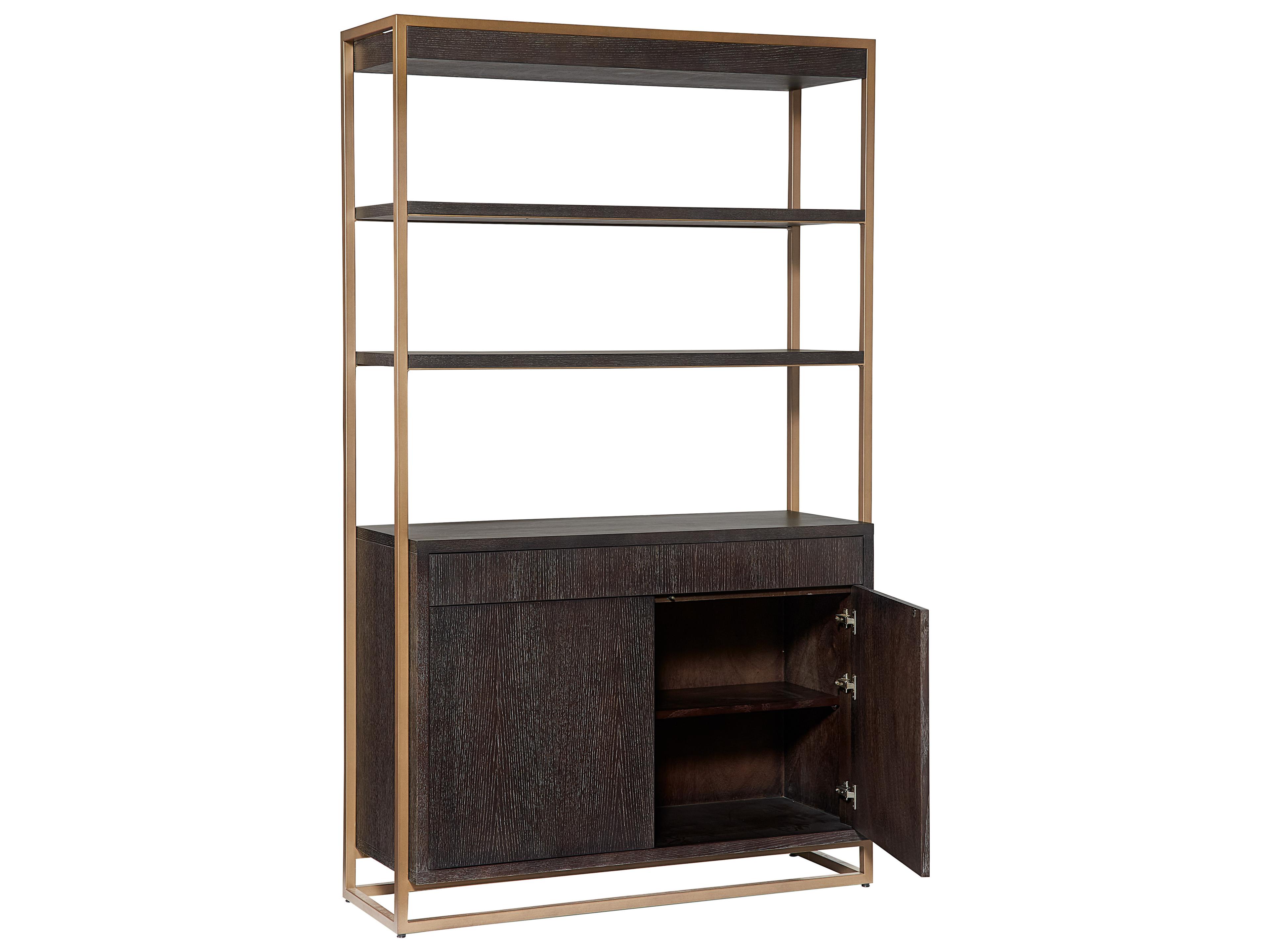 Sunpan Baldessara Grey Rustic Bronze Bookcase