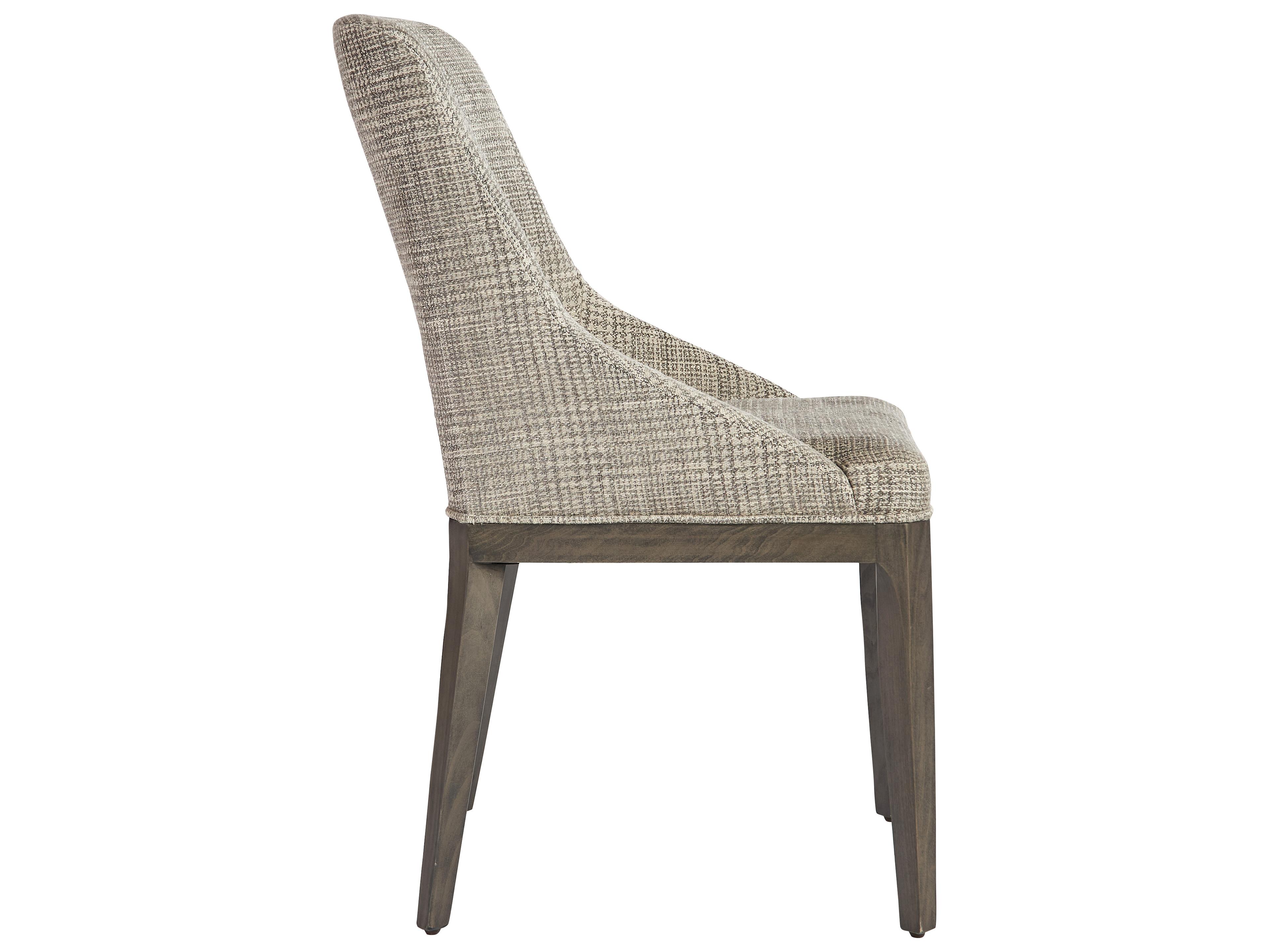 Sunpan Estrada Oak Wood Gray Upholstered Side Dining Chair