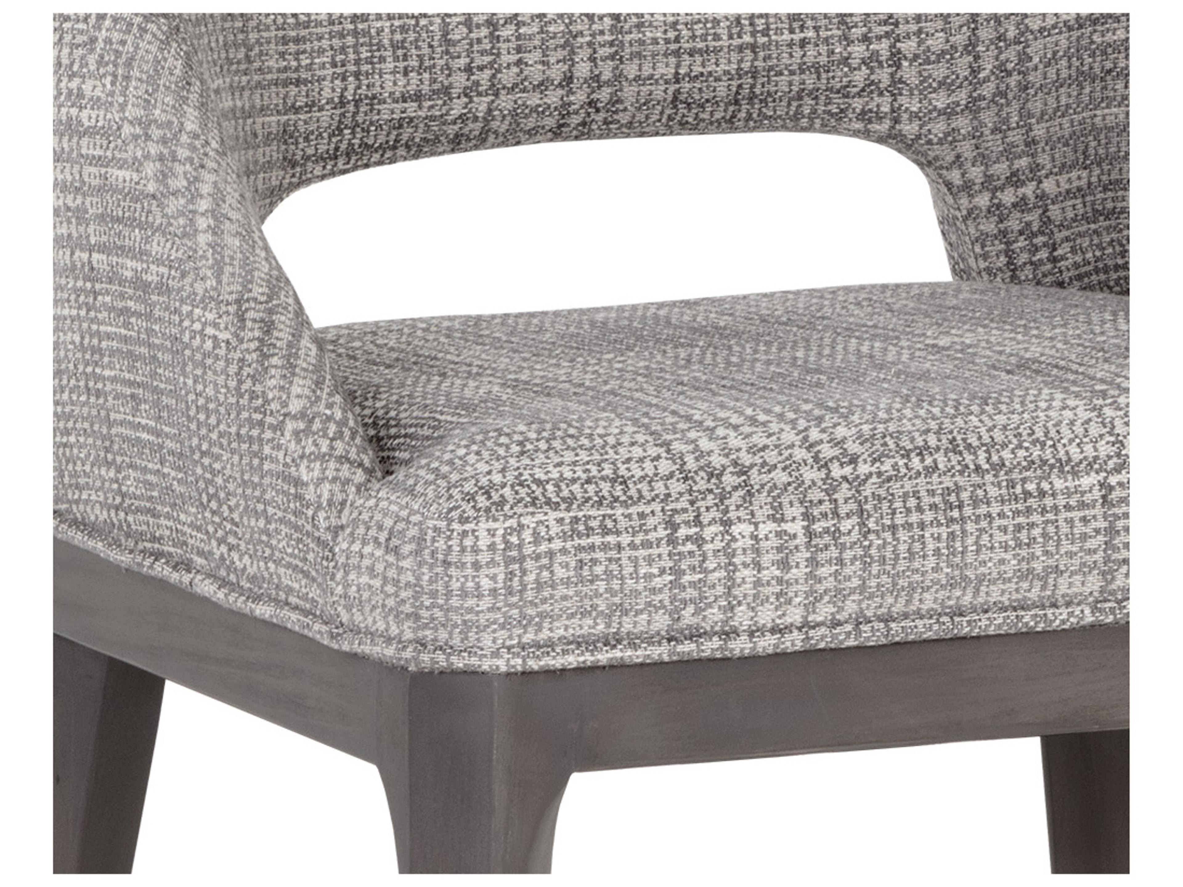 Sunpan Estrada Oak Wood Gray Upholstered Side Dining Chair