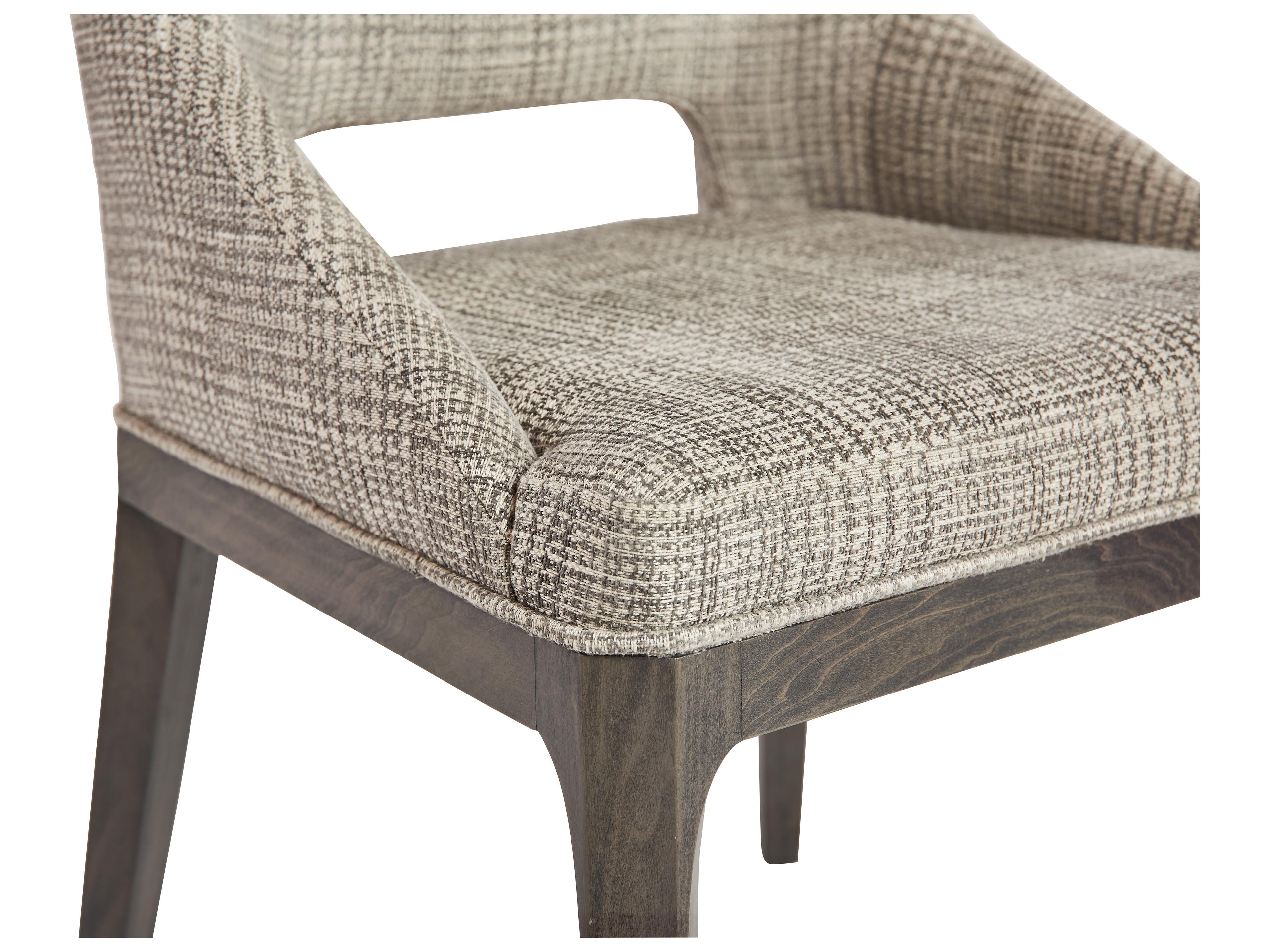 Sunpan Estrada Oak Wood Gray Upholstered Side Dining Chair