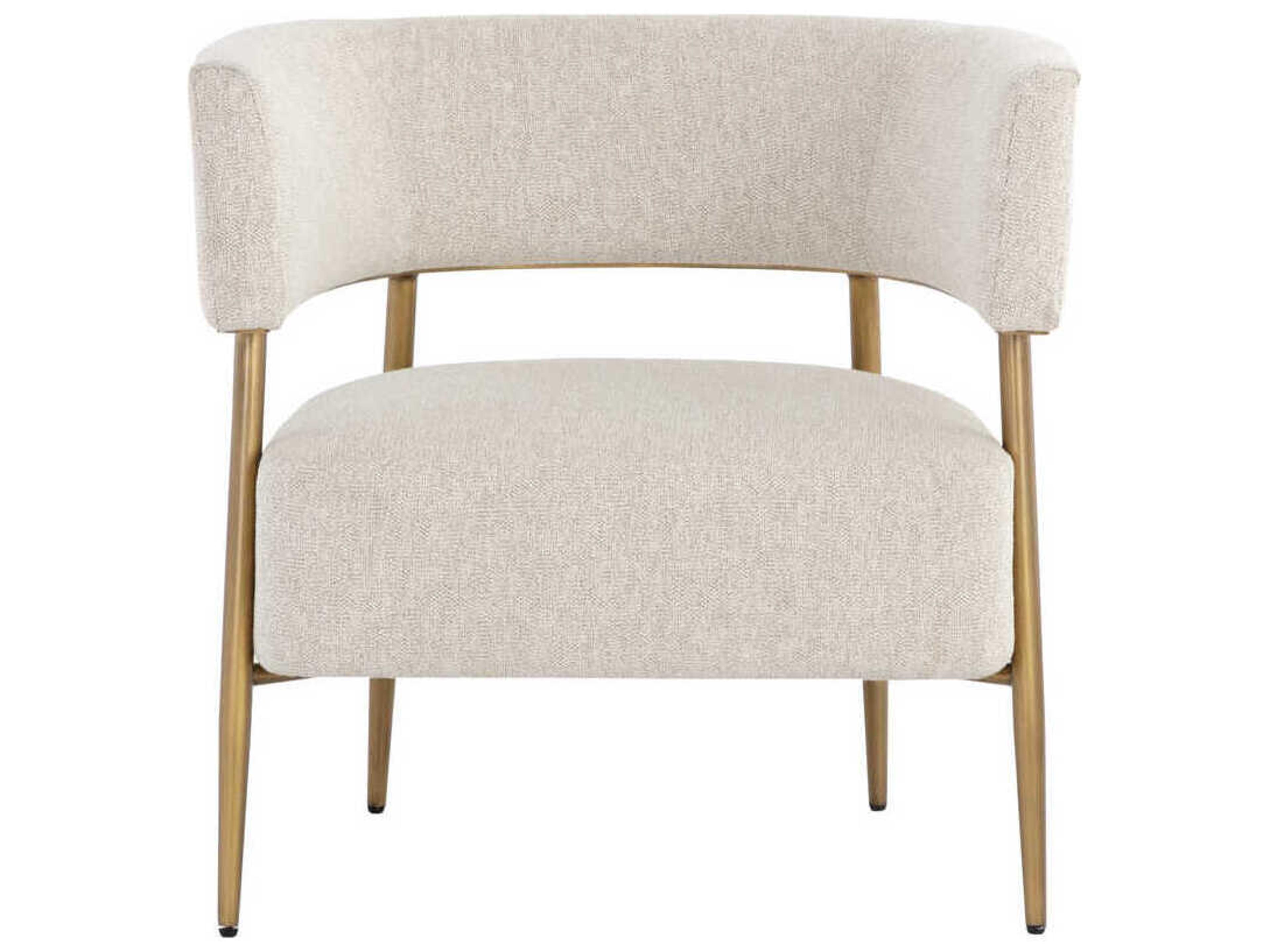 Sunpan Maestro Beige Fabric Accent Chair