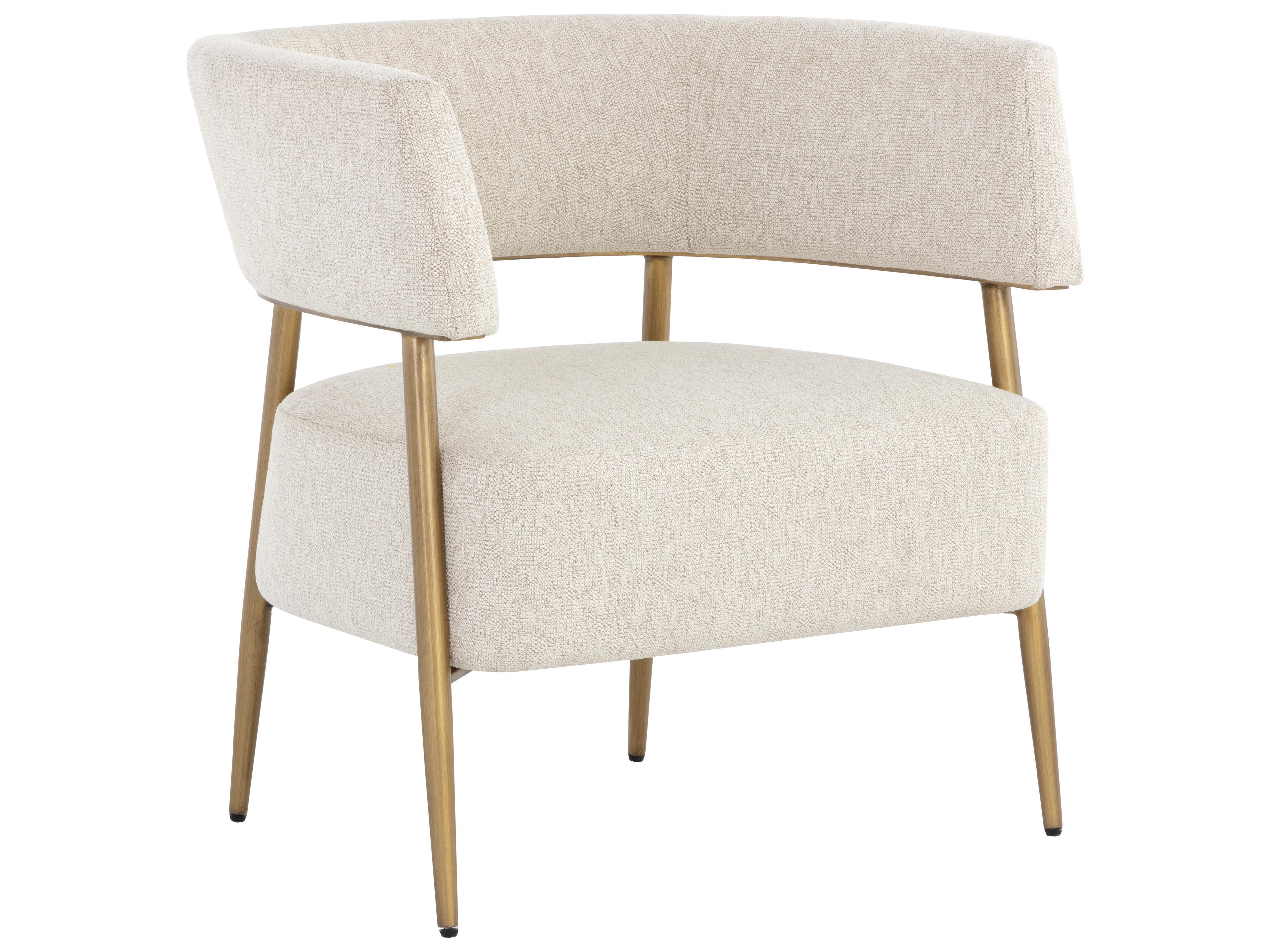 Sunpan Maestro Beige Fabric Accent Chair