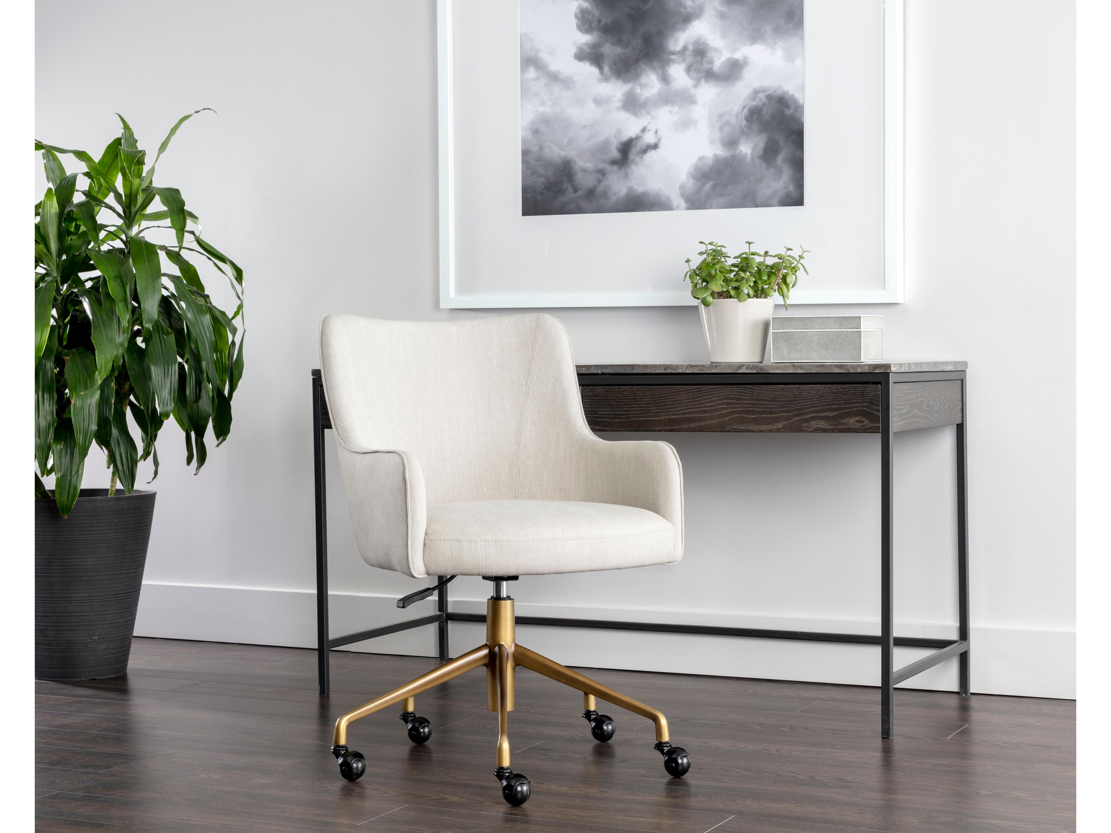 Sunpan Irongate Upholstered Adjustable Swivel Task Office Chair