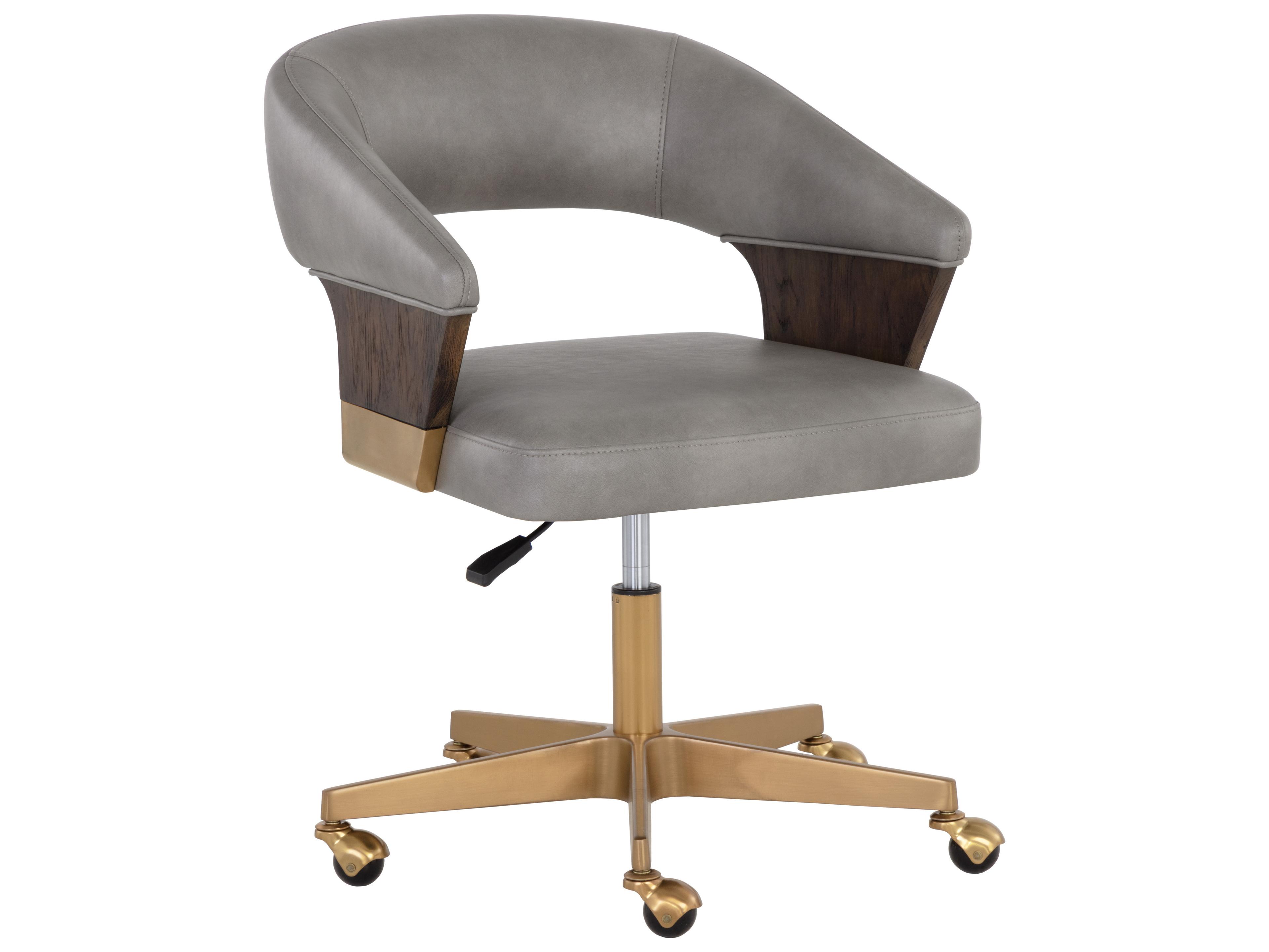 Leonce Office Chair in Bravo Metal Faux Leather