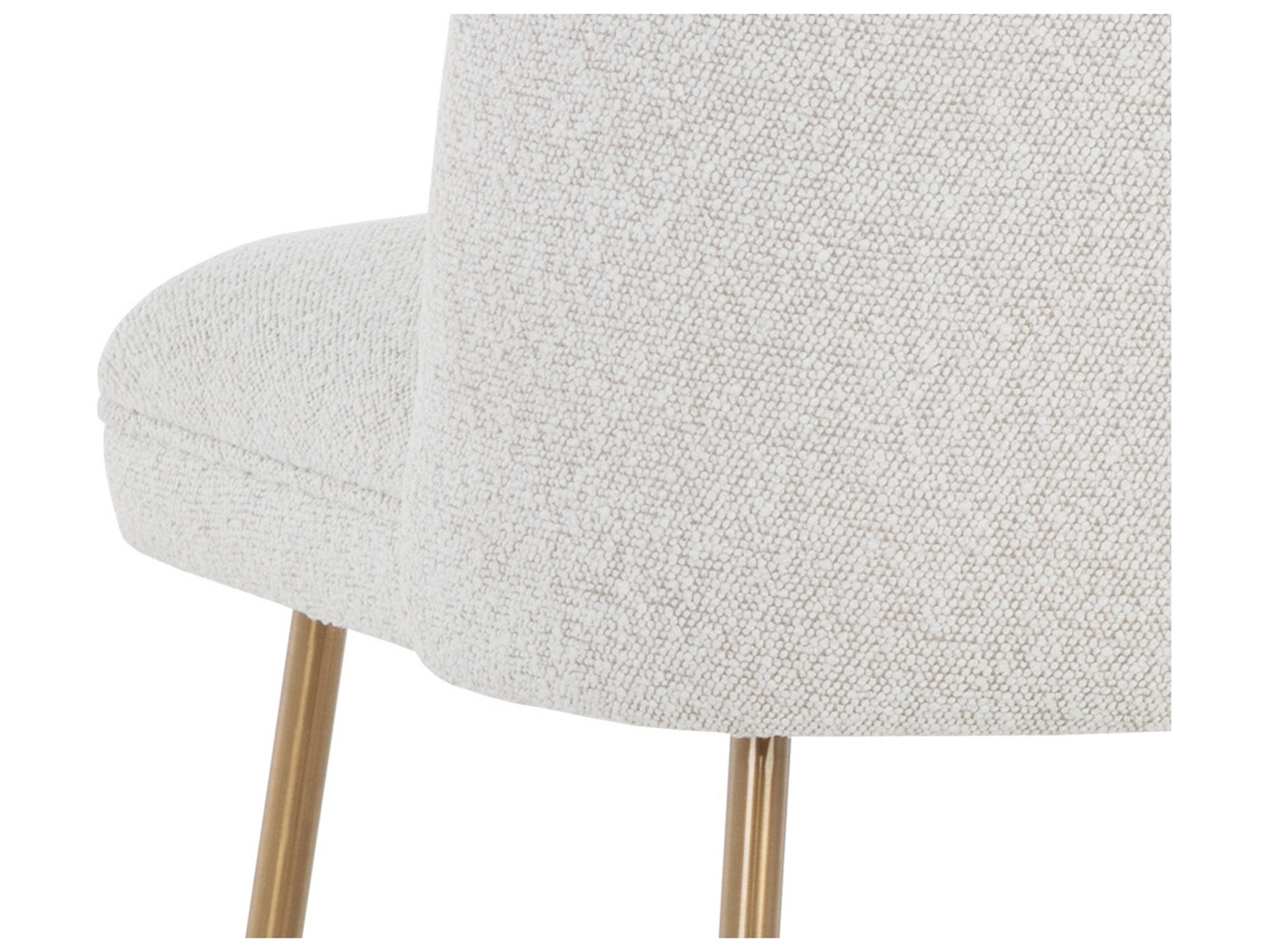 Sunpan Kelty Gold Copenhagen White Upholstered Counter Stool