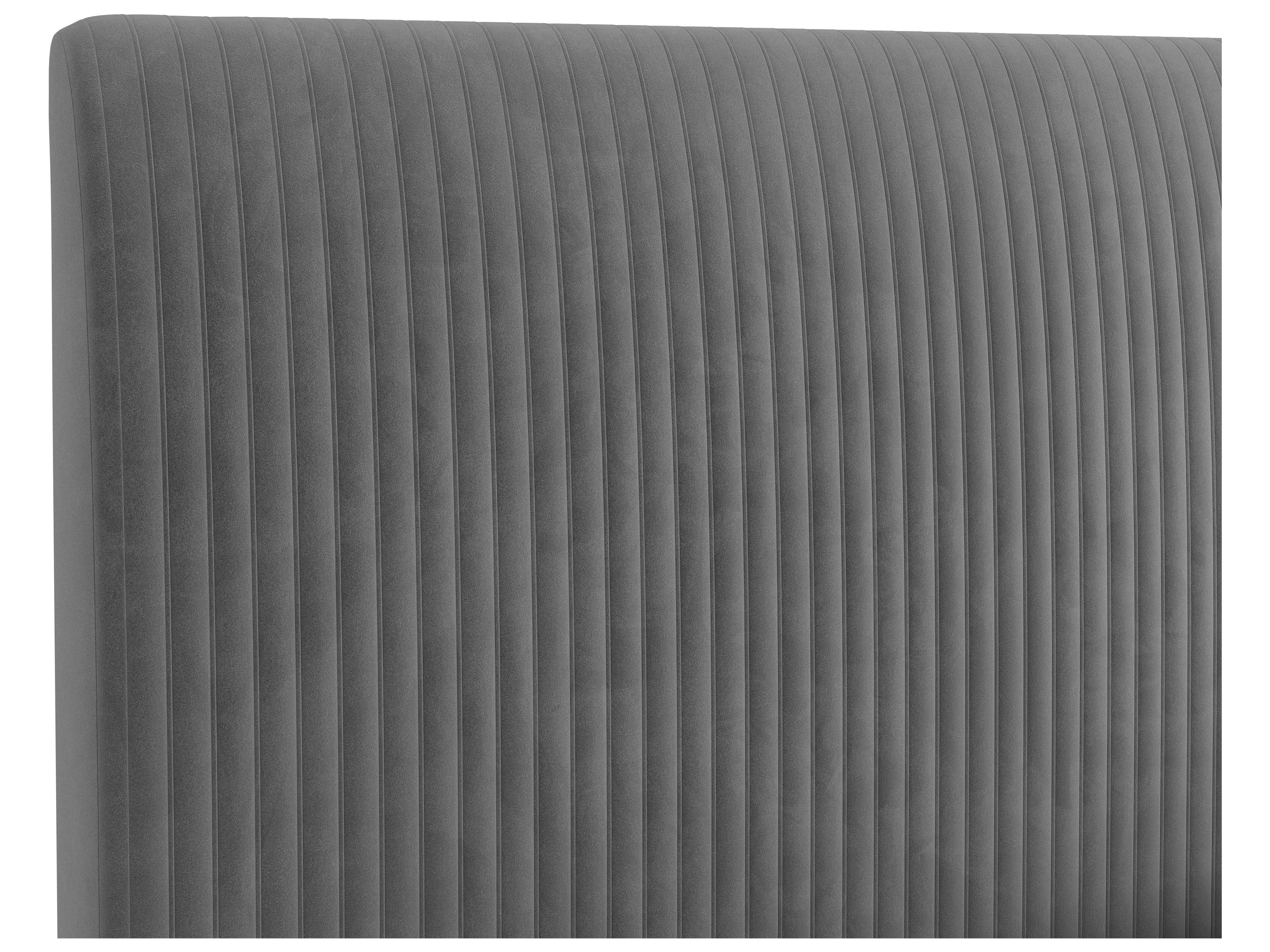 Sunpan Harris Casablanca Storm Gray Upholstered King Platform Bed