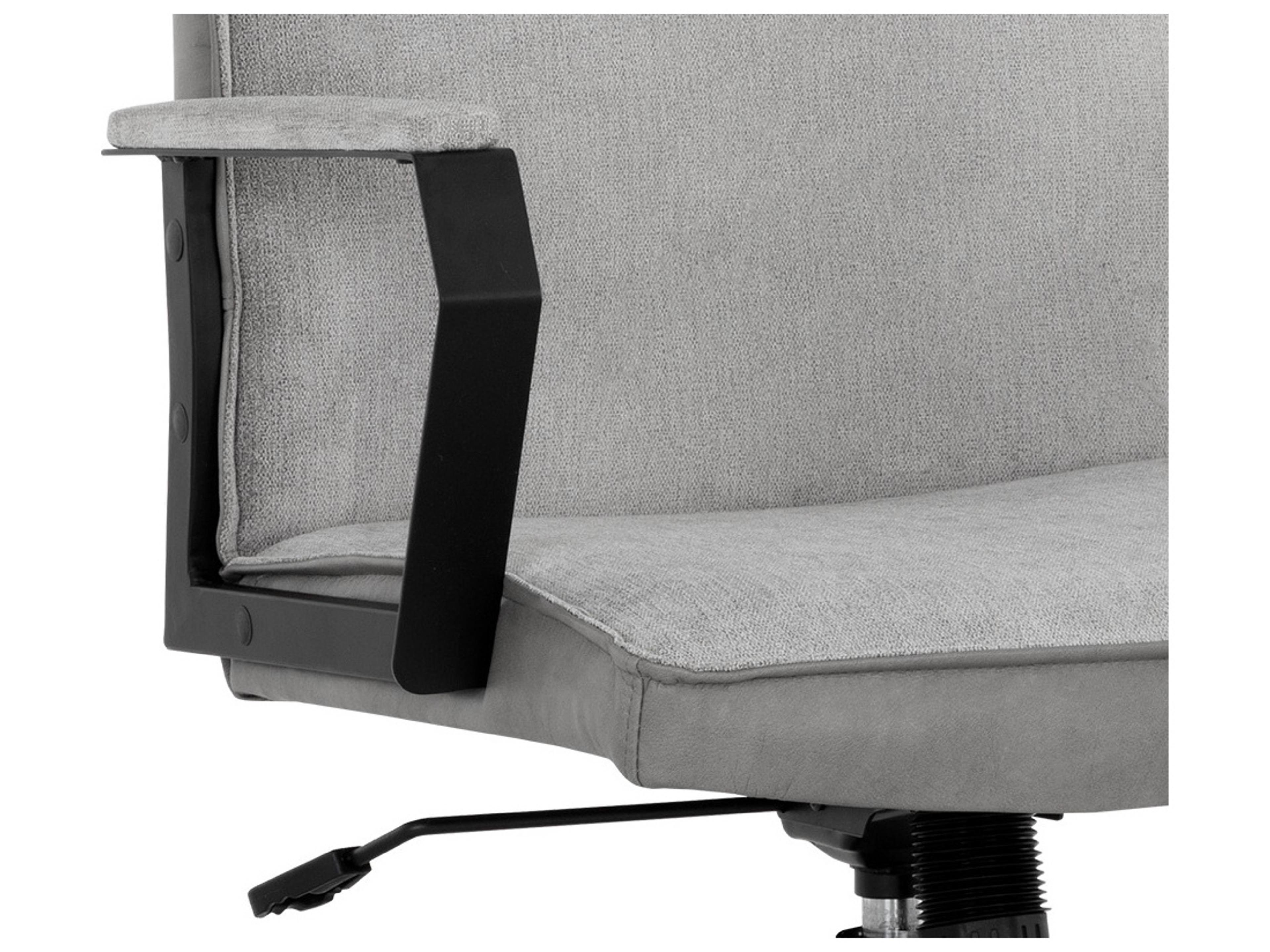 Sunpan Swanson Gray Upholstered Adjustable Swivel Computer Office Chair