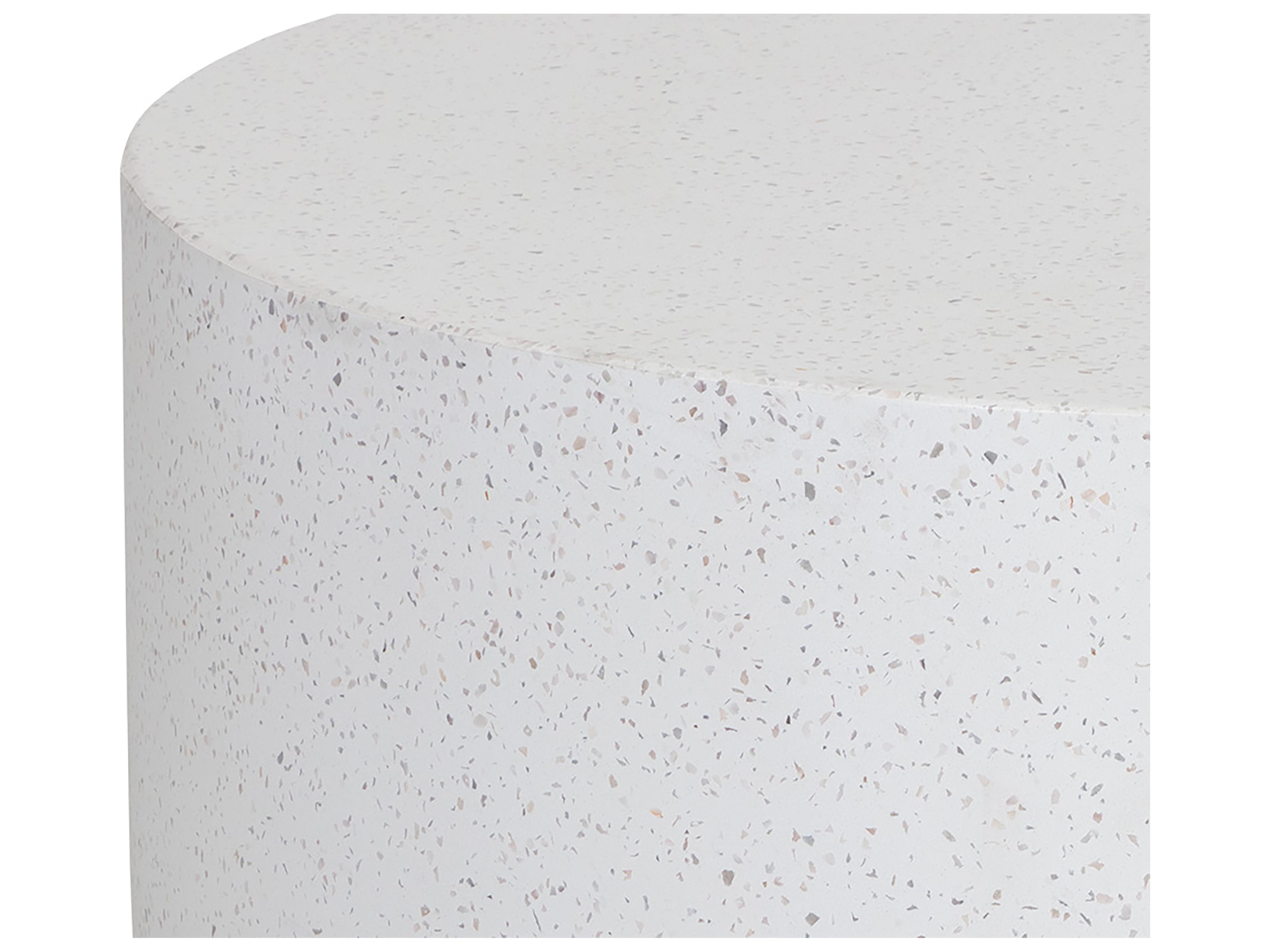 Sunpan Rubin Round Concrete Terrazzo Coffee Table