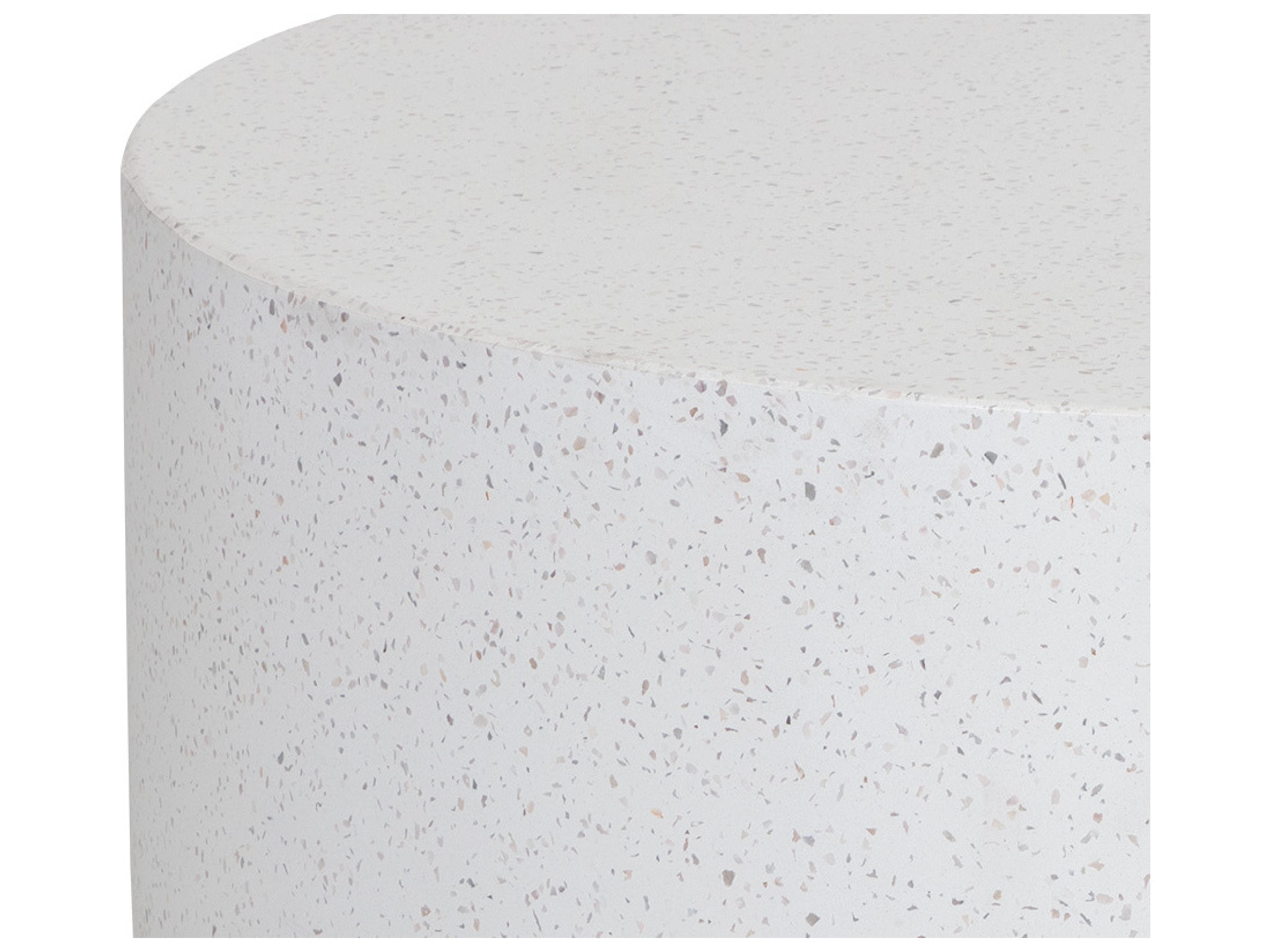 Sunpan Rubin Round Concrete Terrazzo Coffee Table