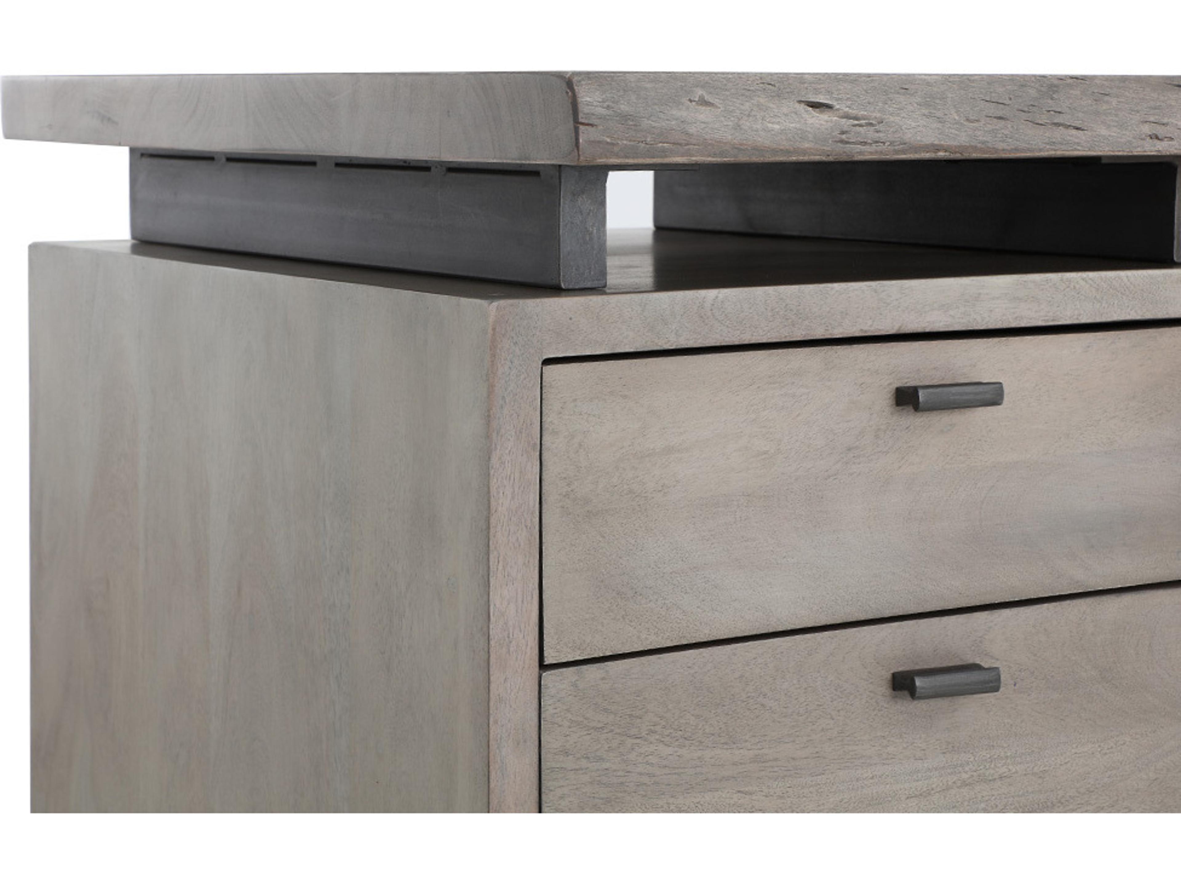 Sunpan Lewis Grey Acacia Wood Secretary Desk