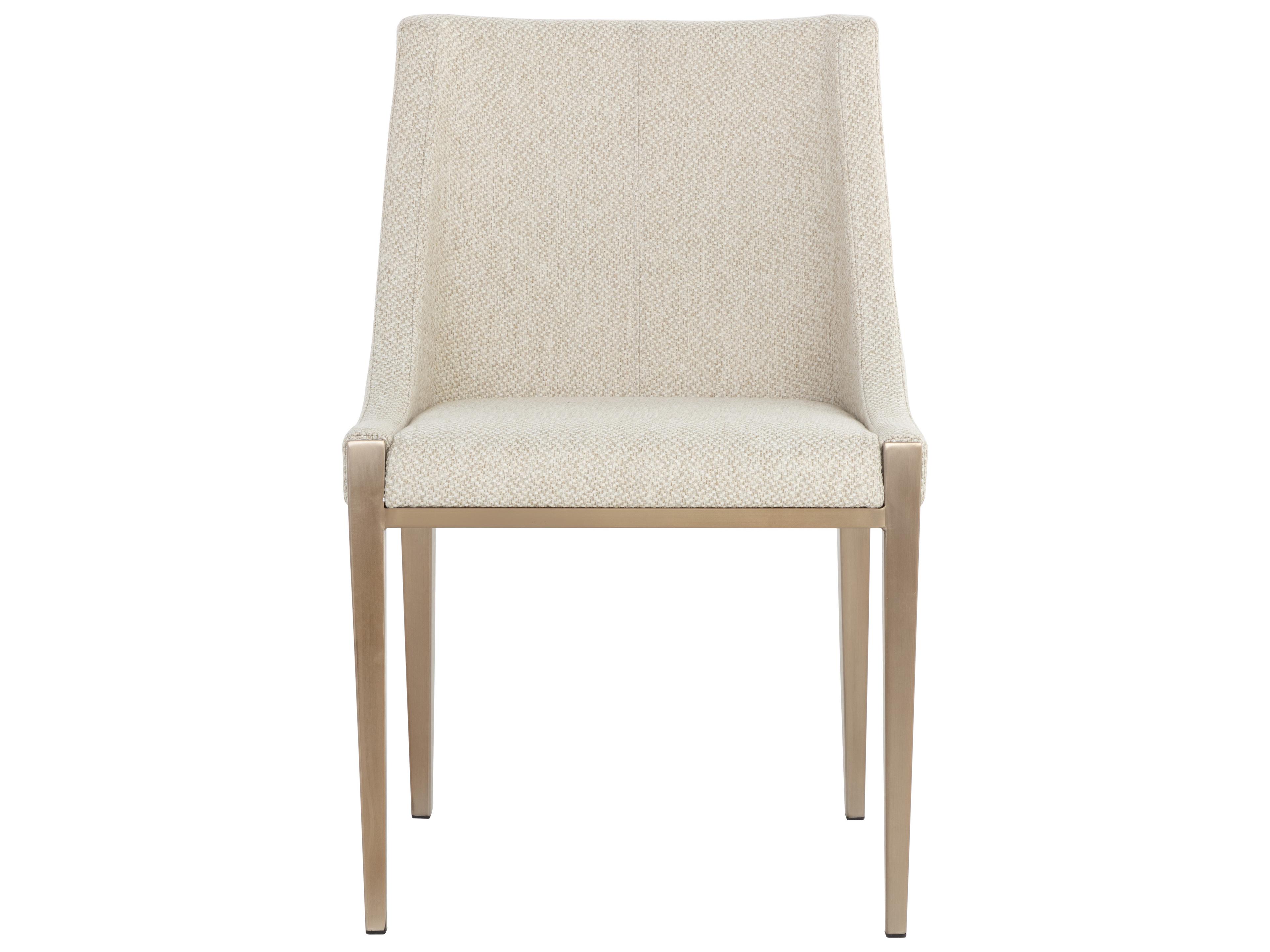 Sunpan Dionne Beige Upholstered Side Dining Chair