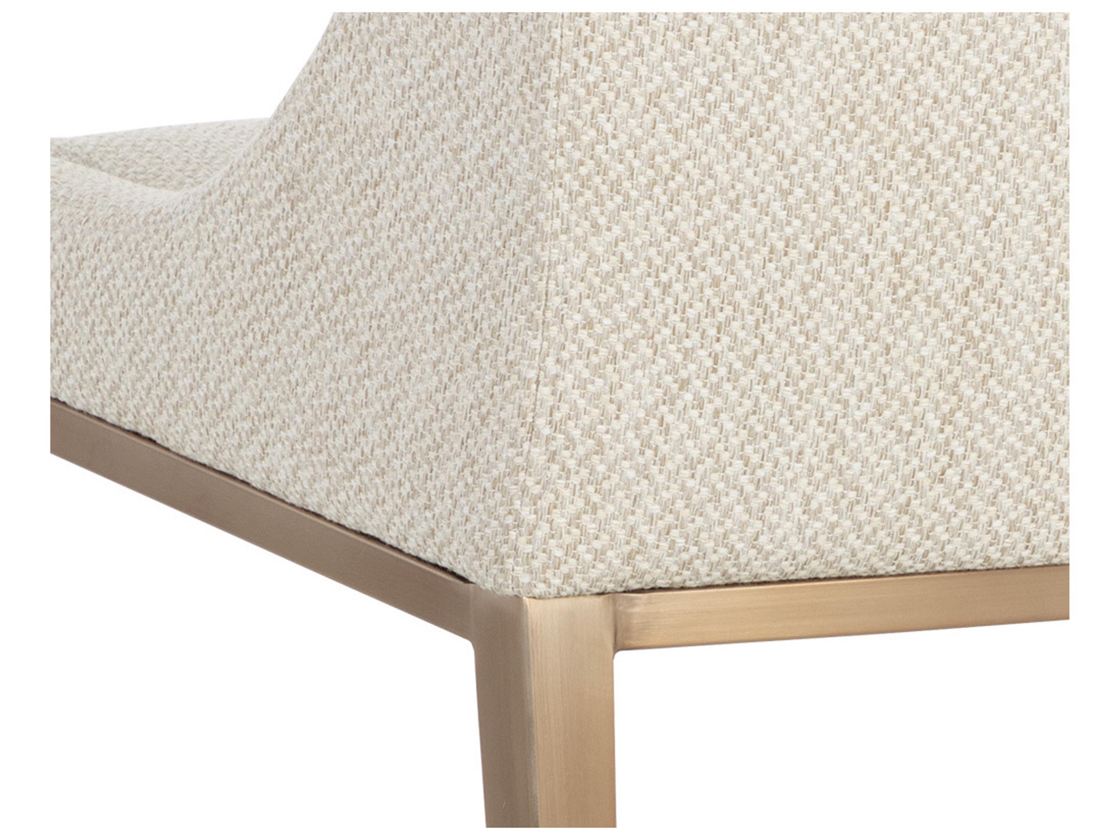 Sunpan Dionne Beige Upholstered Side Dining Chair