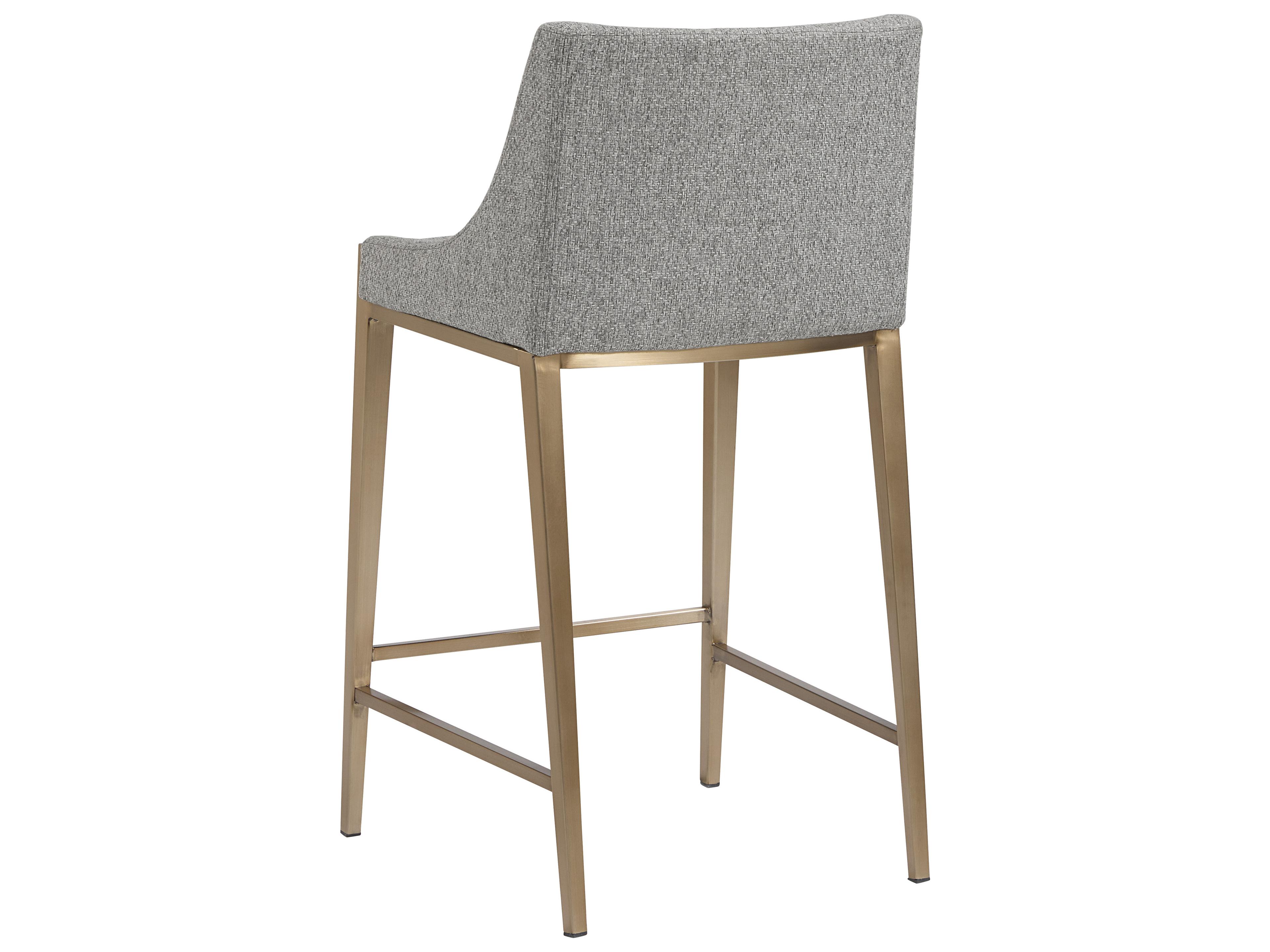 Sunpan Dionne Monument Pebble Upholstered Bar Stool